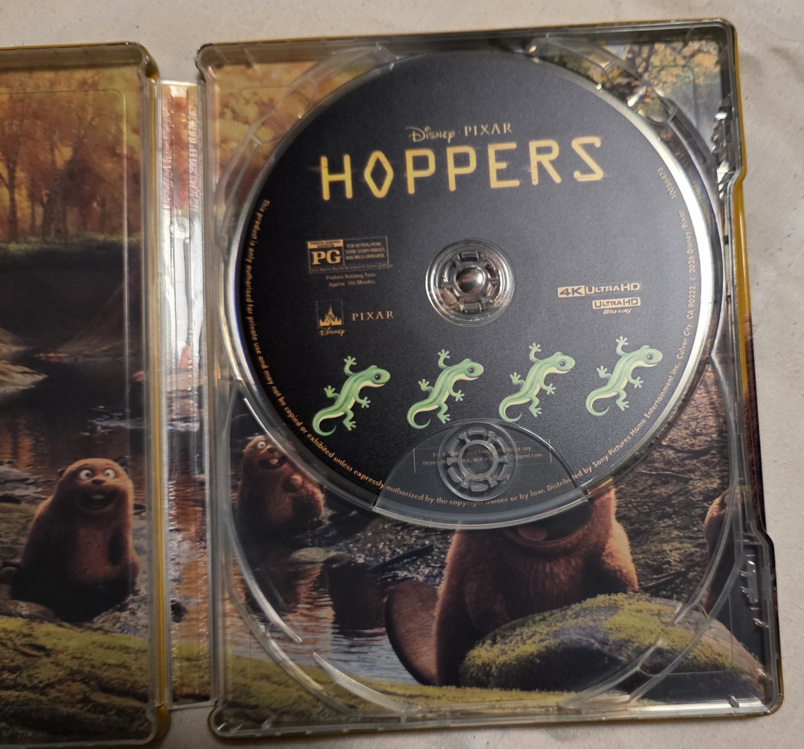 HOPPERS STEELBOOK 4K ULTRA HD UHD BLU-RAY J-CARD DISNEY PIXAR 2026 READ DENT