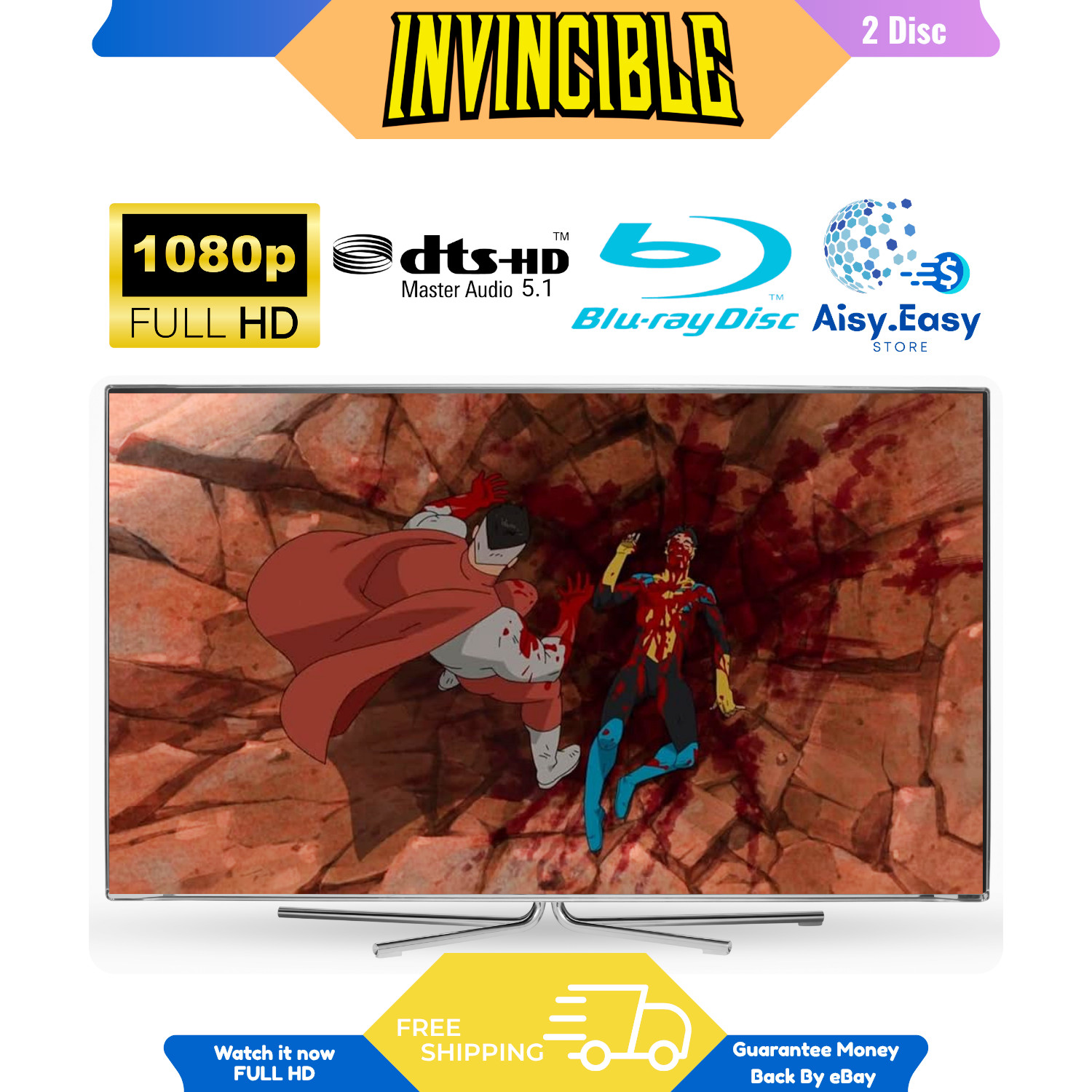 Invincible Complete Season 1-3 (2025) Animation 6-Discs Region Free Blu Ray