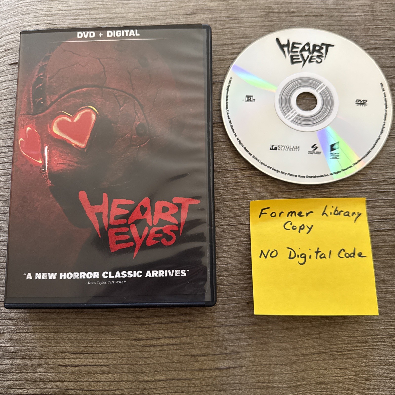 Heart Eyes – DVD NO DIGITAL CODE Former Library Copy