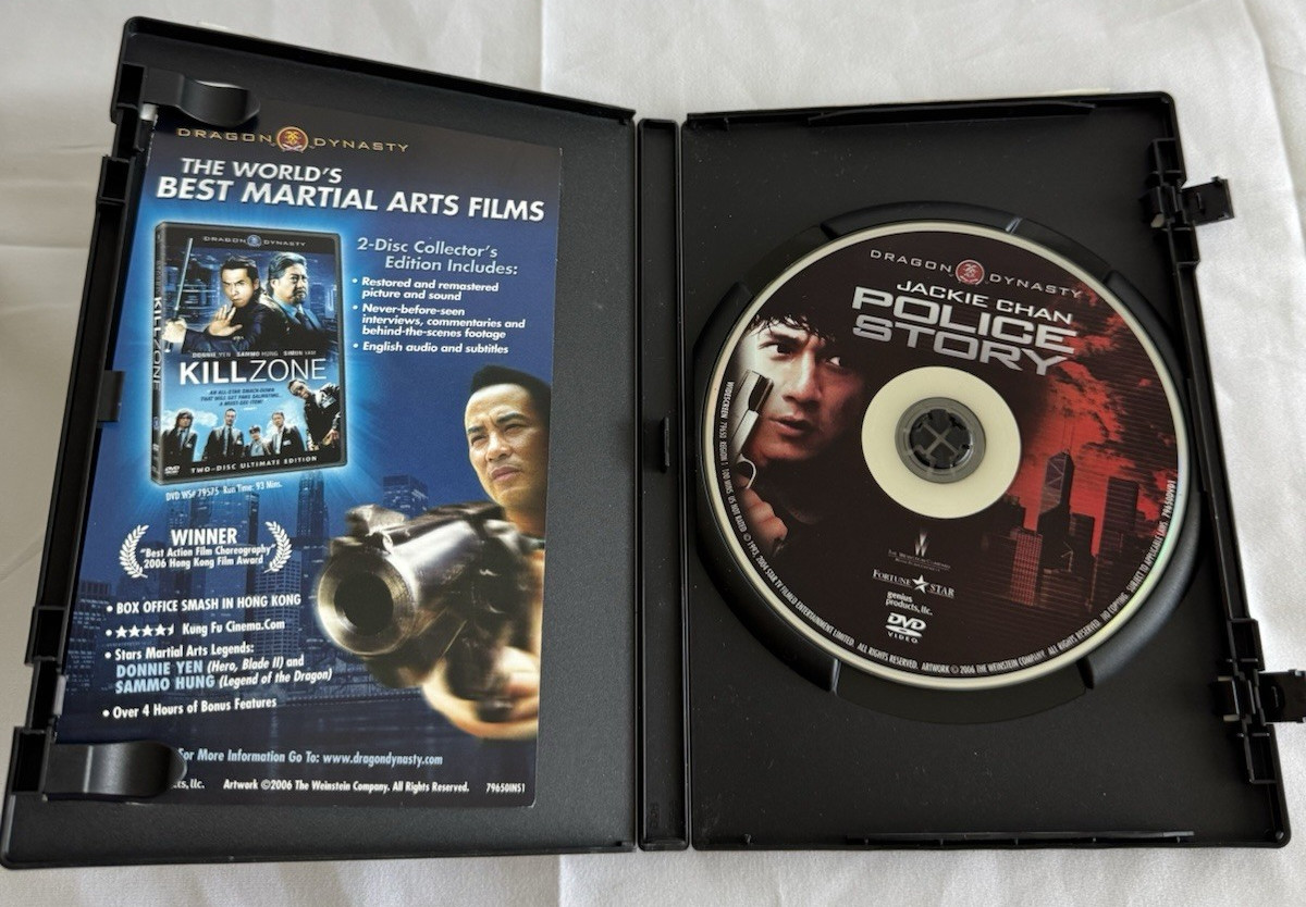 Jackie Chan DVD Lot – Crime Story, Rumbl Bronx, KungFu Master, Police Story 1-2