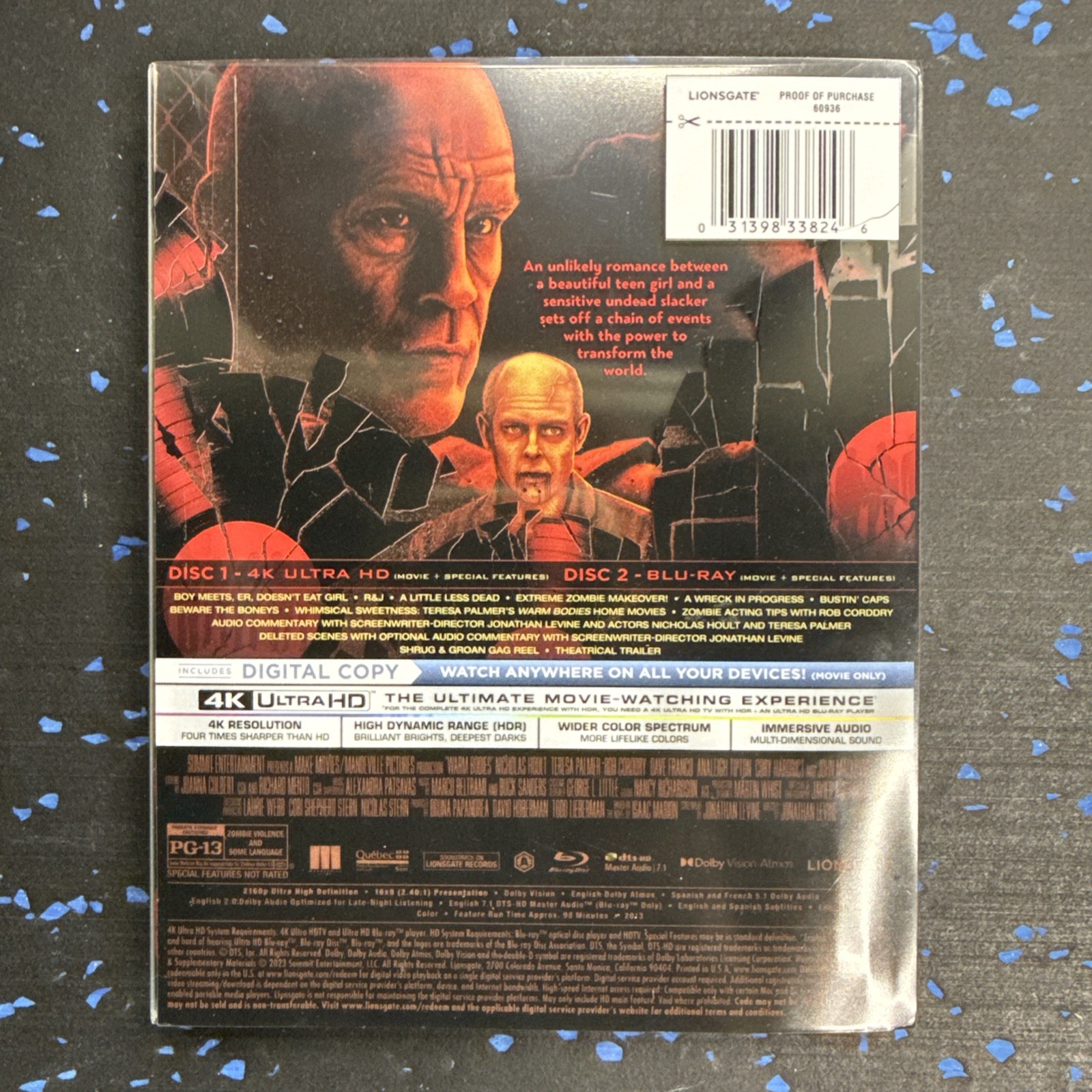 Warm Bodies w. Steelbook OOP (4K UHD + Blu-ray , Region Free) NO DIGITAL