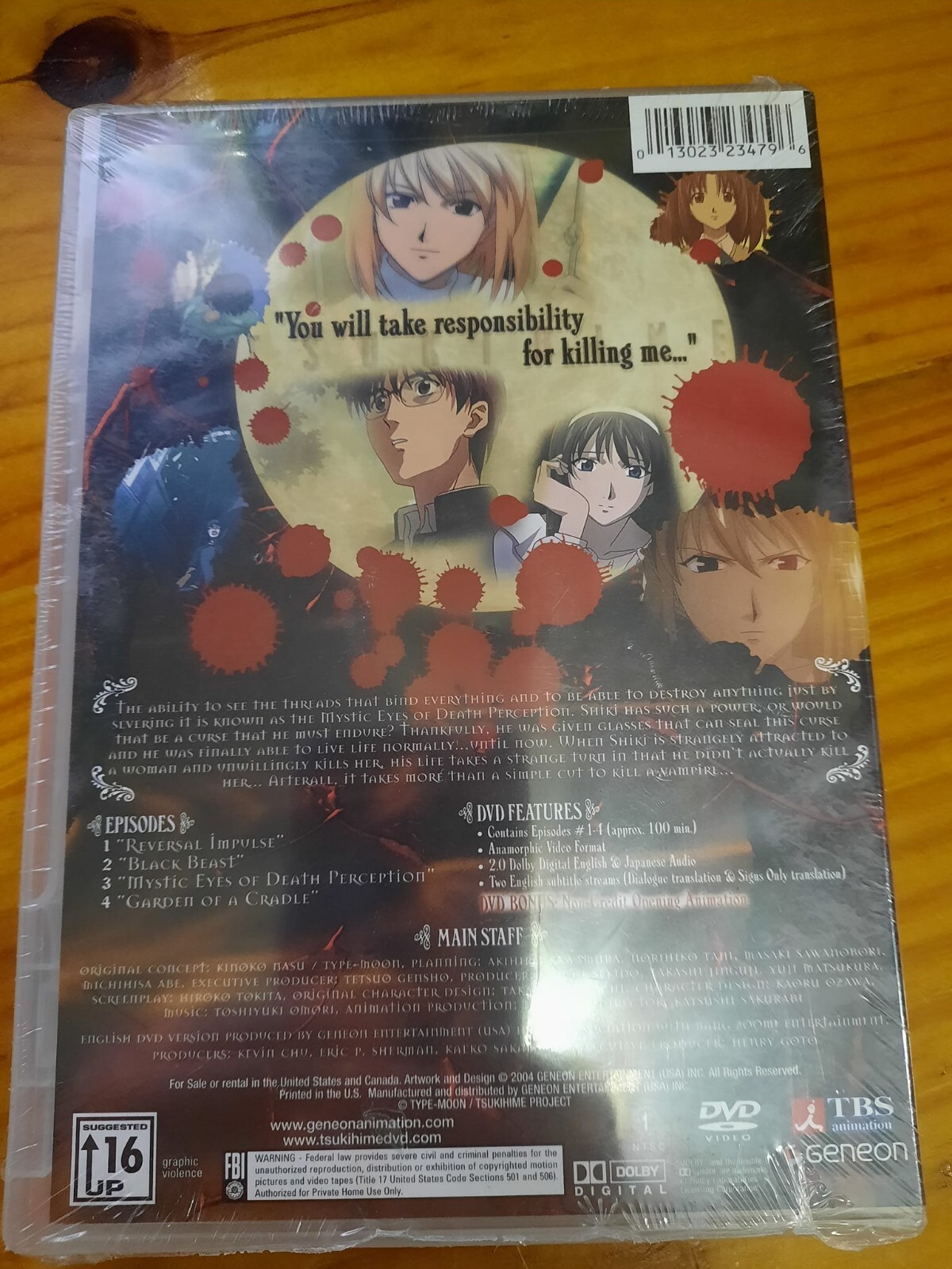 LUNAR LEGEND TSUKIHIME #1 4 EPISODES LIFE THREADS DVD SEALED NEW