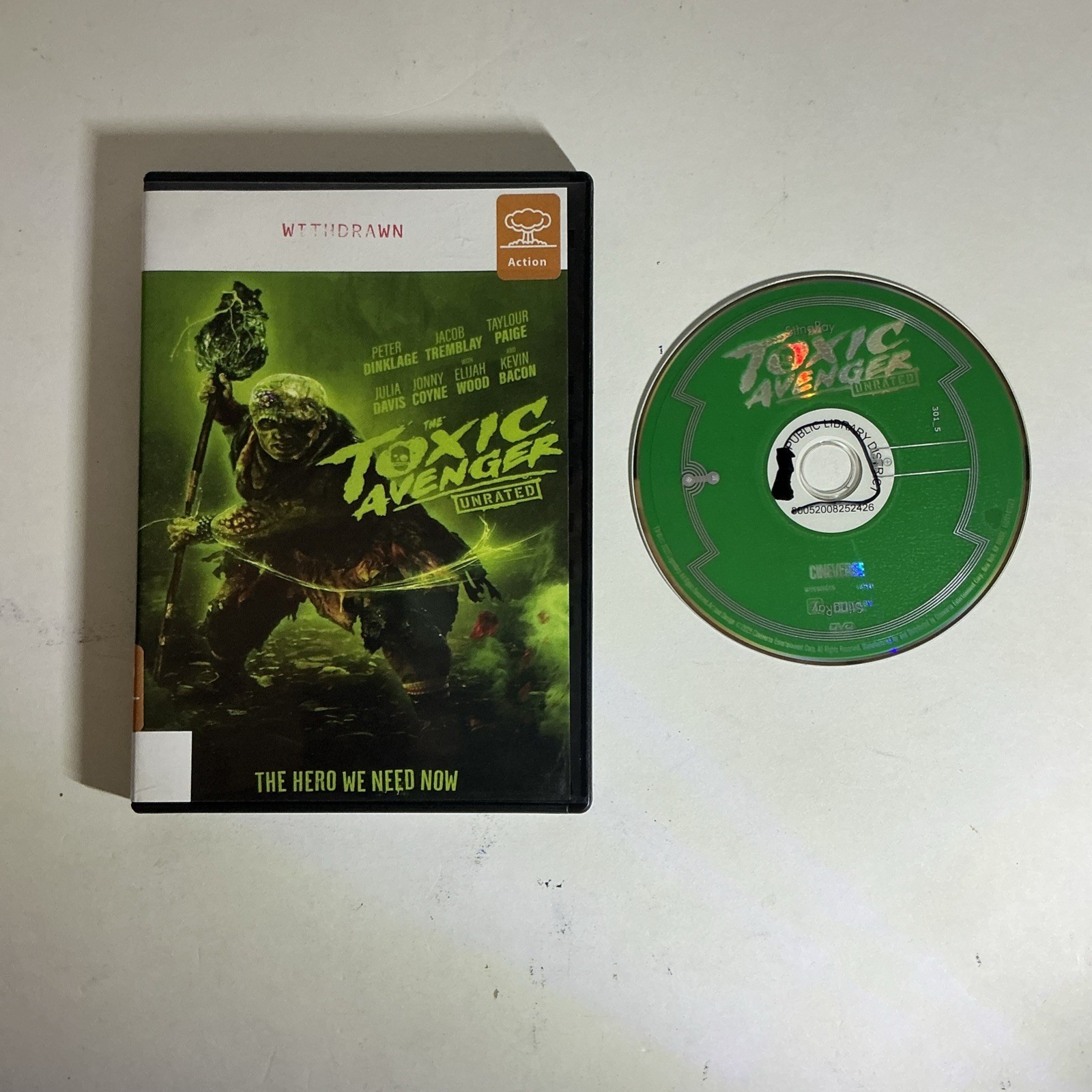 The Toxic Avenger (DVD) 2025 Starring Peter Dinklage Kevin Bacon & Elijah Wood