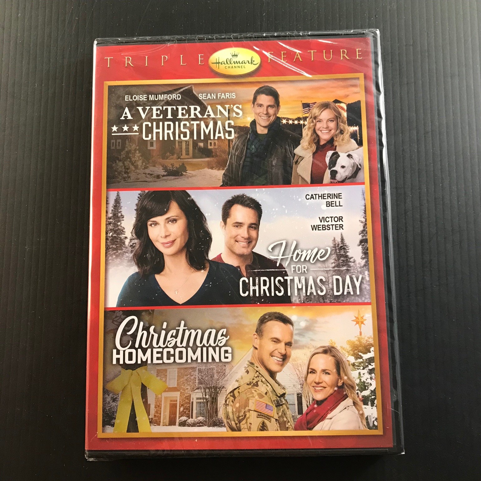 Hallmark Christmas Triple Feature DVD 2018 A Veteran’s Home for Day Homecoming