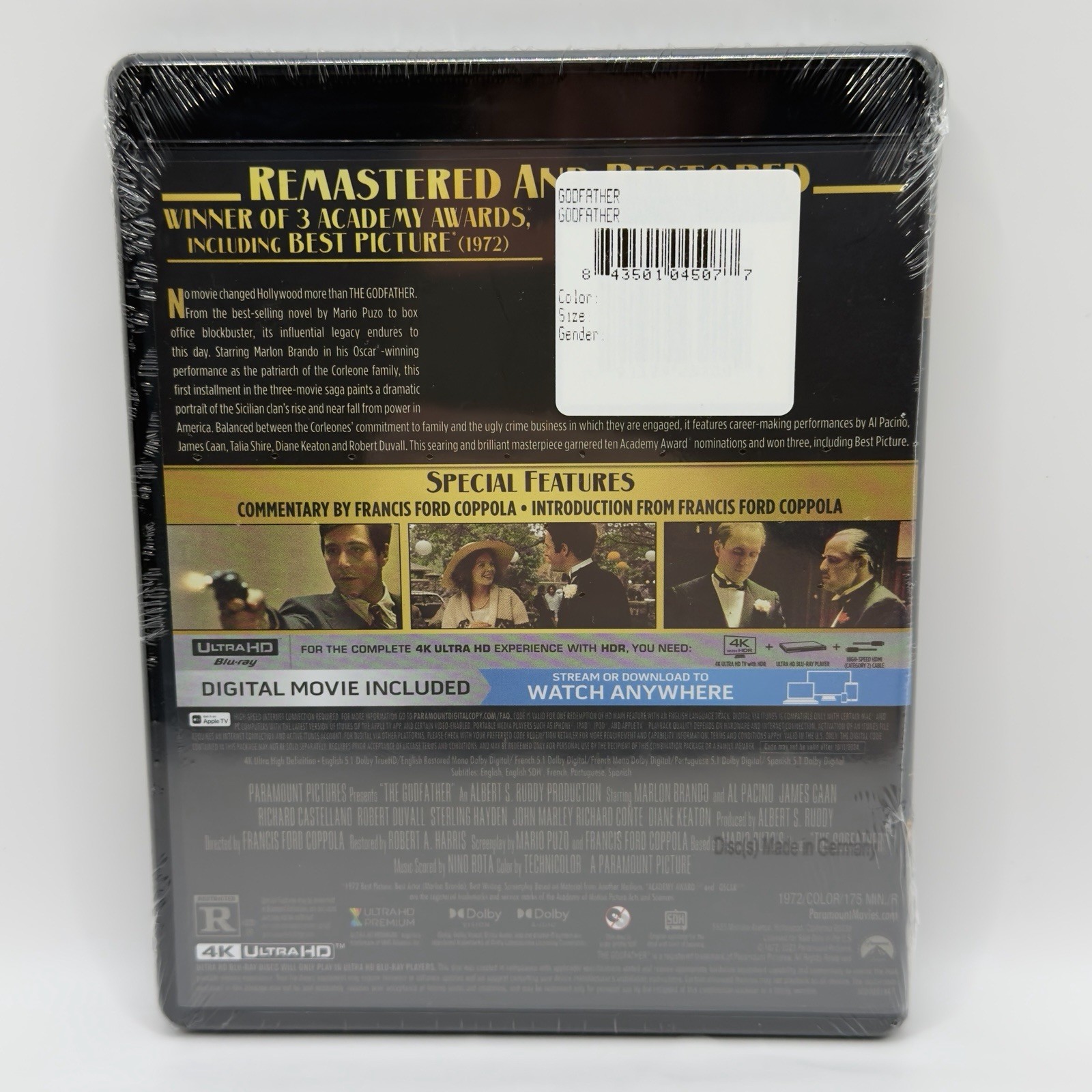 The Godfather 4K Ultra HD Blu-ray Sealed New
