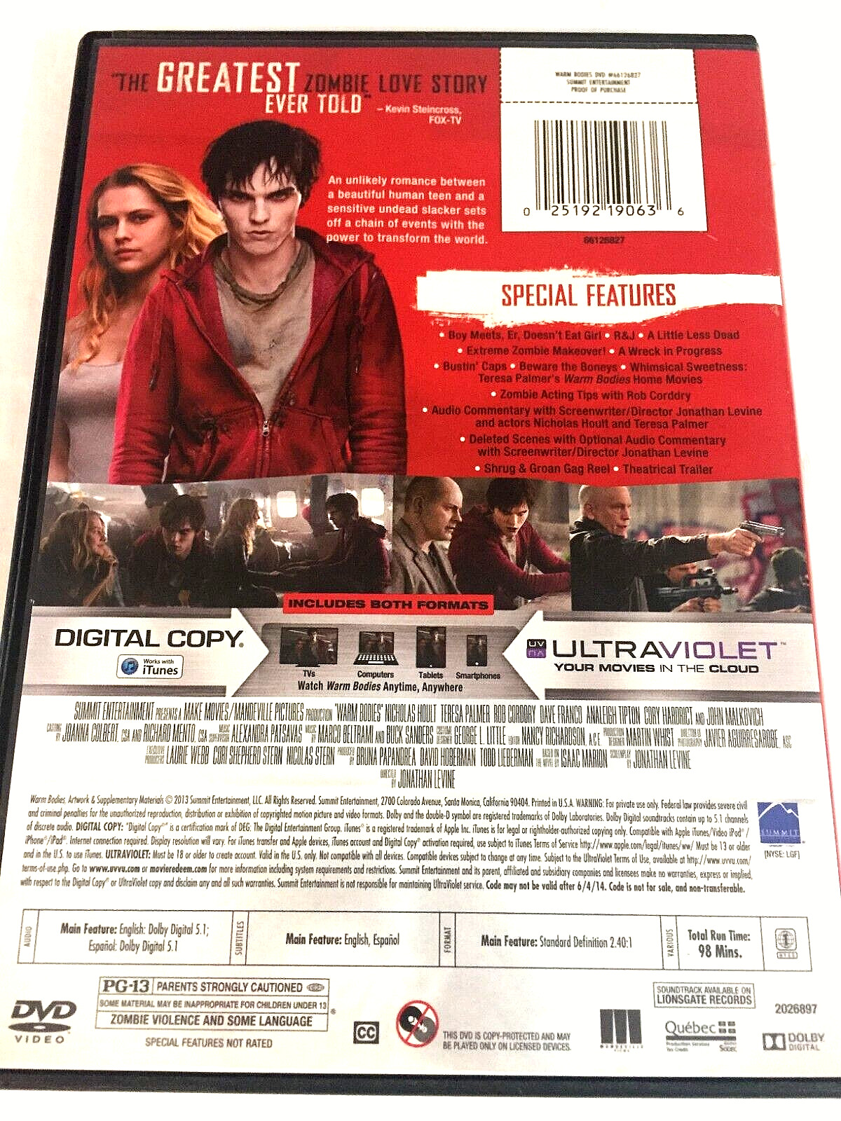 Warm Bodies DVD Ships Same Day With Tracking