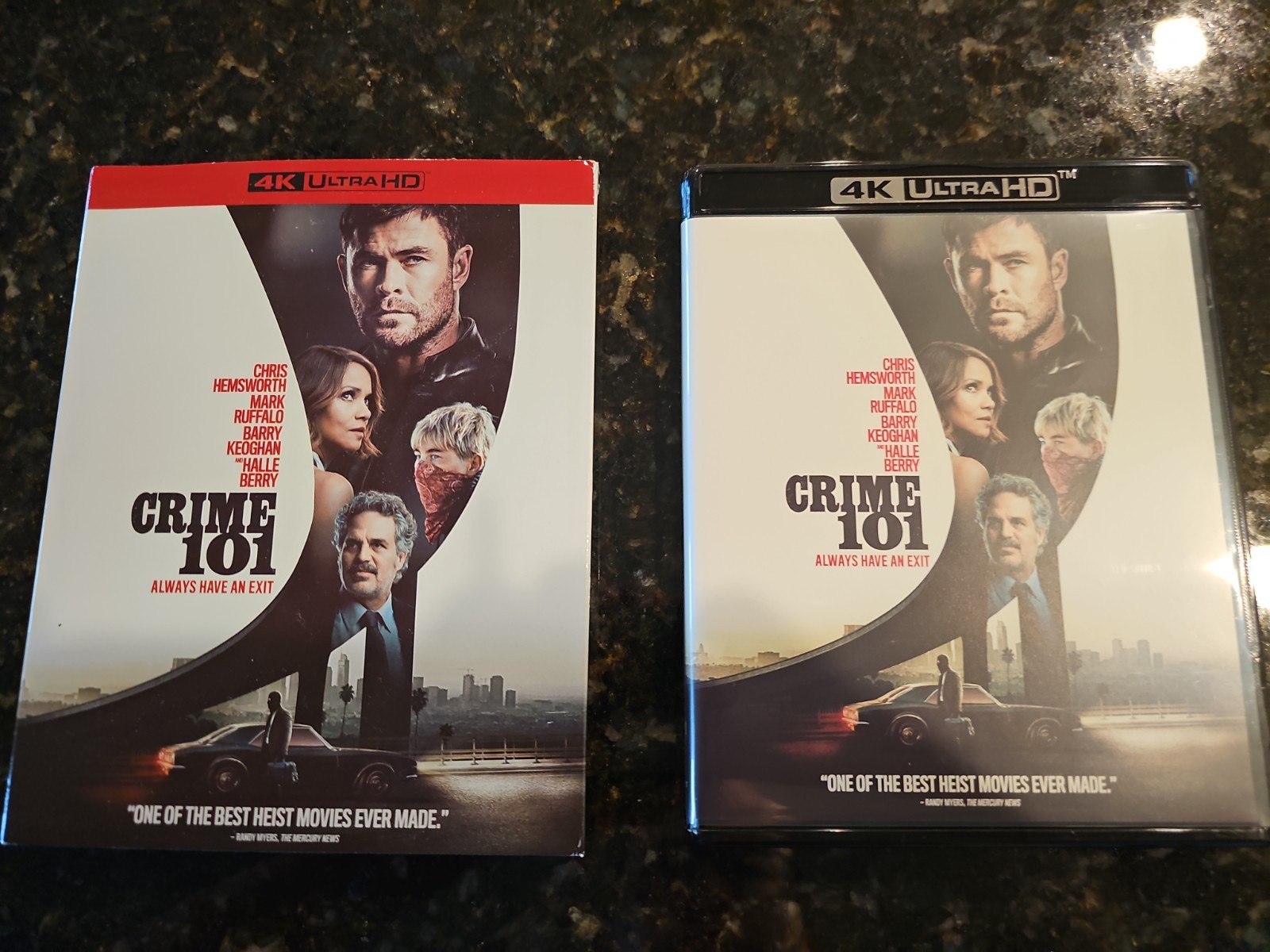 Crime 101 4K Blu-ray + Slipcover – Like New – Chris Hemsworth