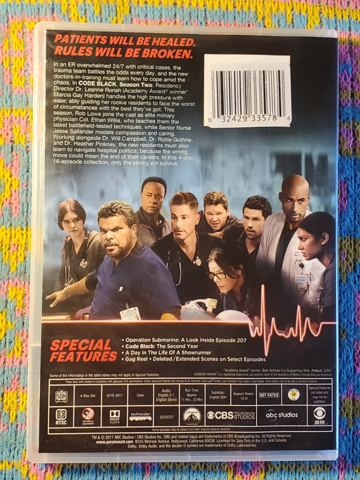 Code Black: Season 2 (DVD, 2016) 4-Disc Set CBS Medical Drama Seres TV Show Two