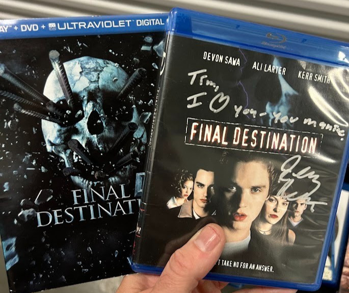 FINAL DESTINATION 1-5 BLU RAY COLLECTION w FD5 CASE/SLV SIGNED = JEFFREY REDDICK