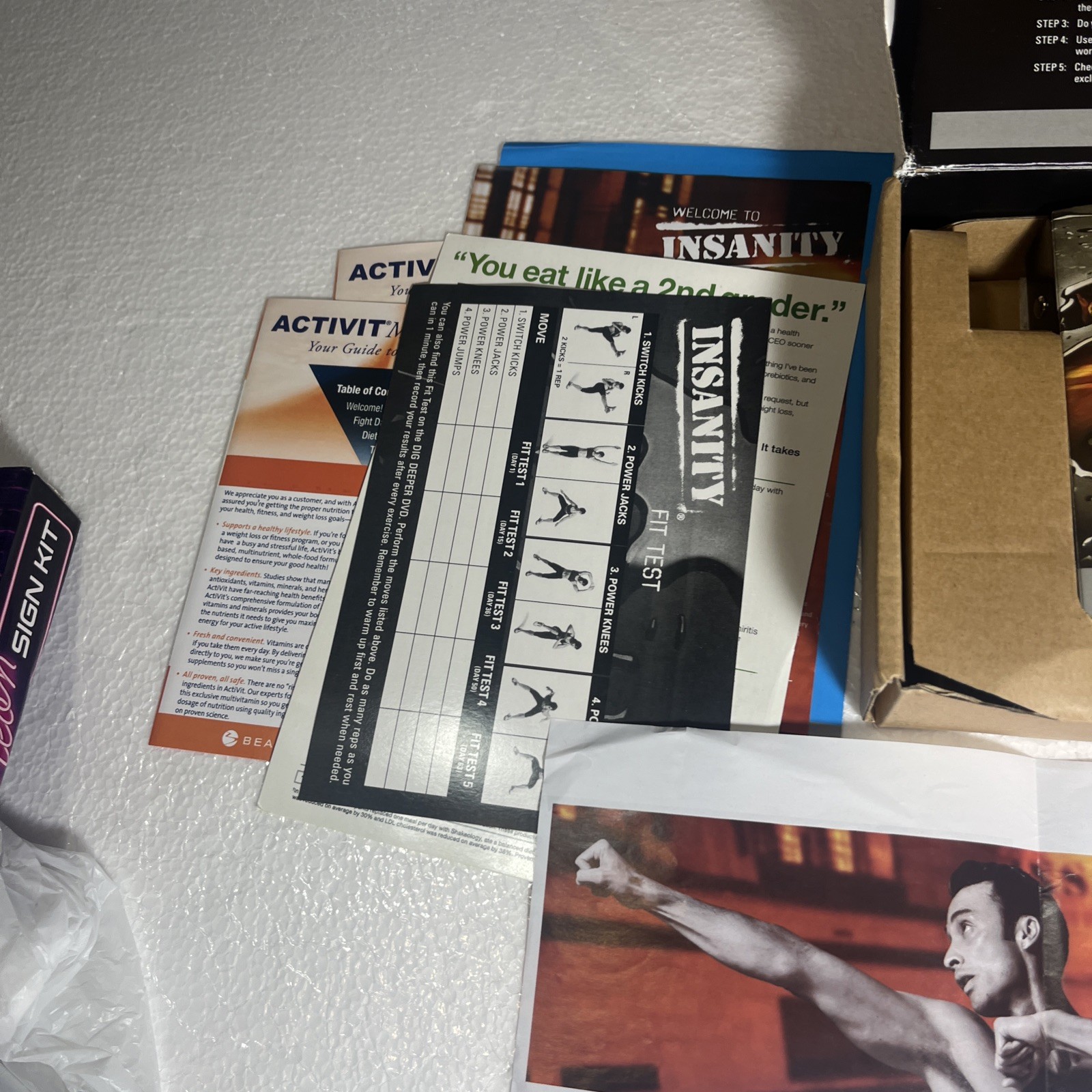 Beachbody INSANITY Complete 12 DVD Set 60-Day With Paper Work Missing One Dvd