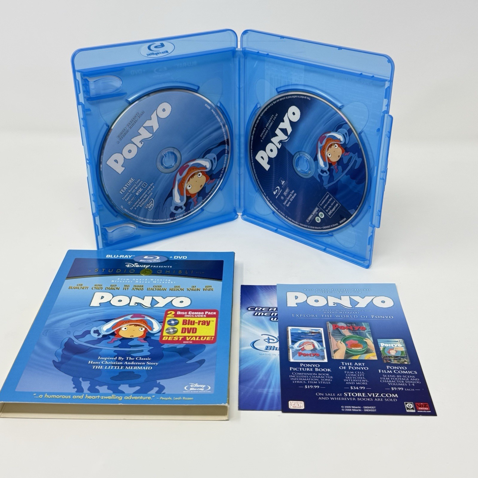 Studio Ghibli Blu Ray DVD Movie Lot of 4 Ponyo Arrietty Castle Whisper