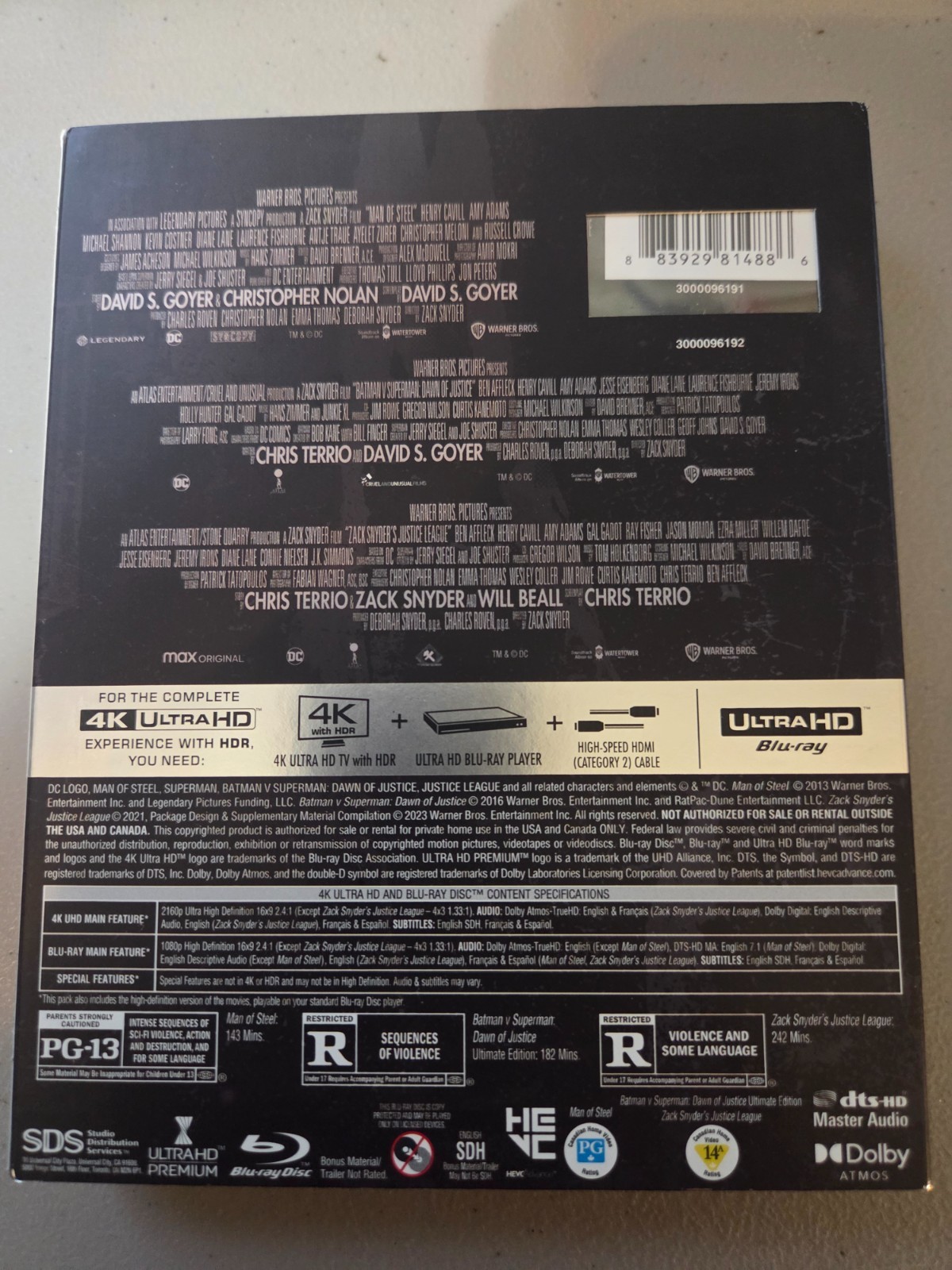 Zack Snyder’s Justice League Trilogy – 4K UHD / Blu-ray – No Digital Code