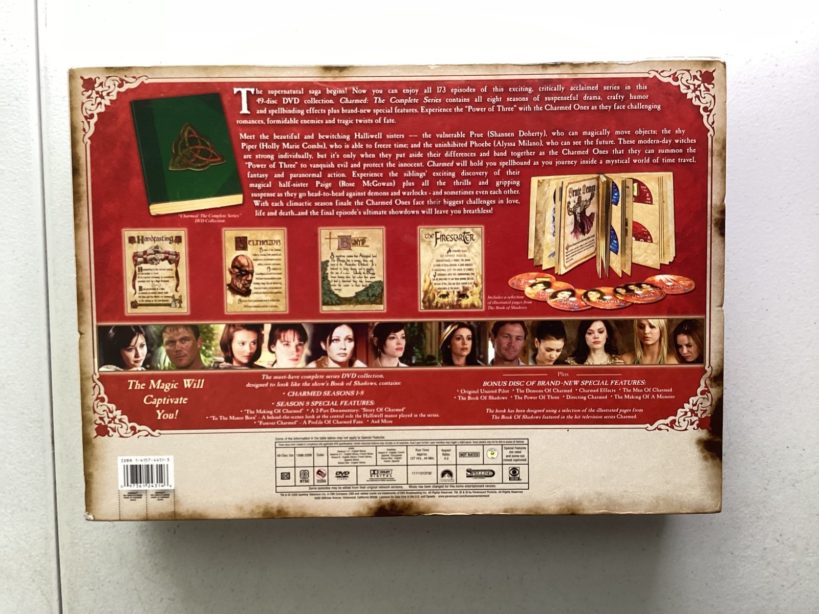 Charmed Book of Shadows DVD Set Missing 1 Disc Bonus Disc Included 48 Discs