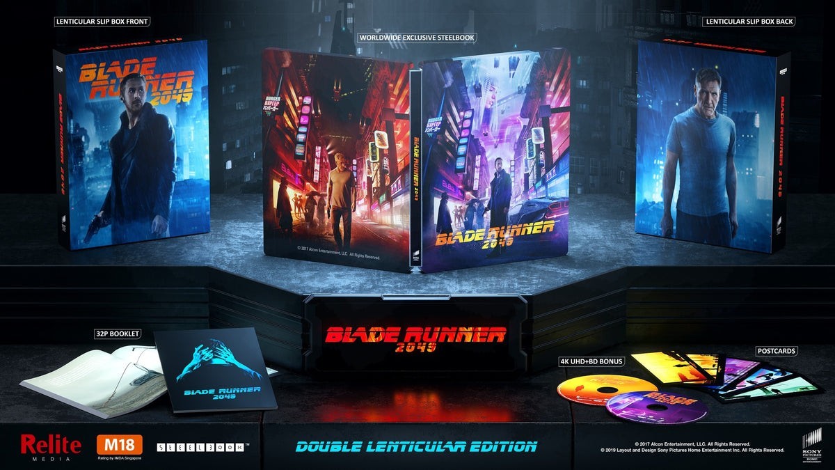 Blade Runner 2049 4K Blu-ray Steelbook Relite Media Exclusive #001 One Click Box
