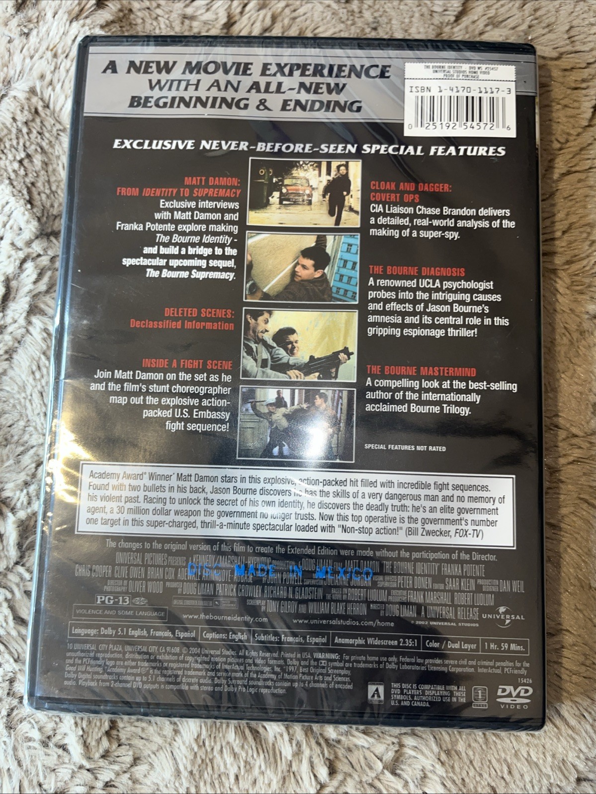 The Bourne Identity (DVD, 2004, The Explosive, Extended Edition – seal #2901