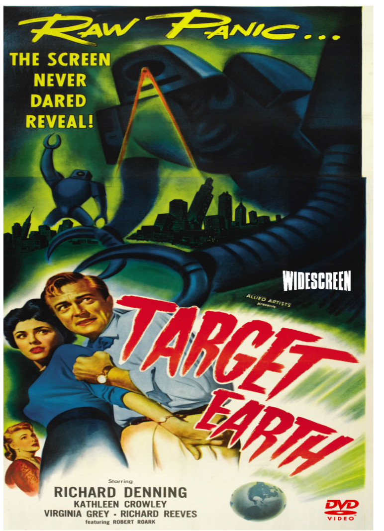 Target Earth 1954 DVD Sci-Fi Classic Remastered Richard Denning Virginia Grey