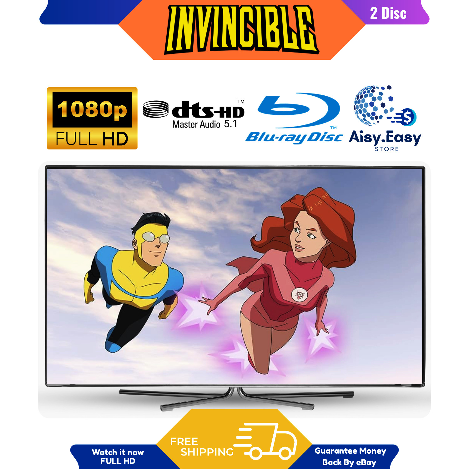 Invincible Complete Season 1-3 (2025) Animation 6-Discs Region Free Blu Ray