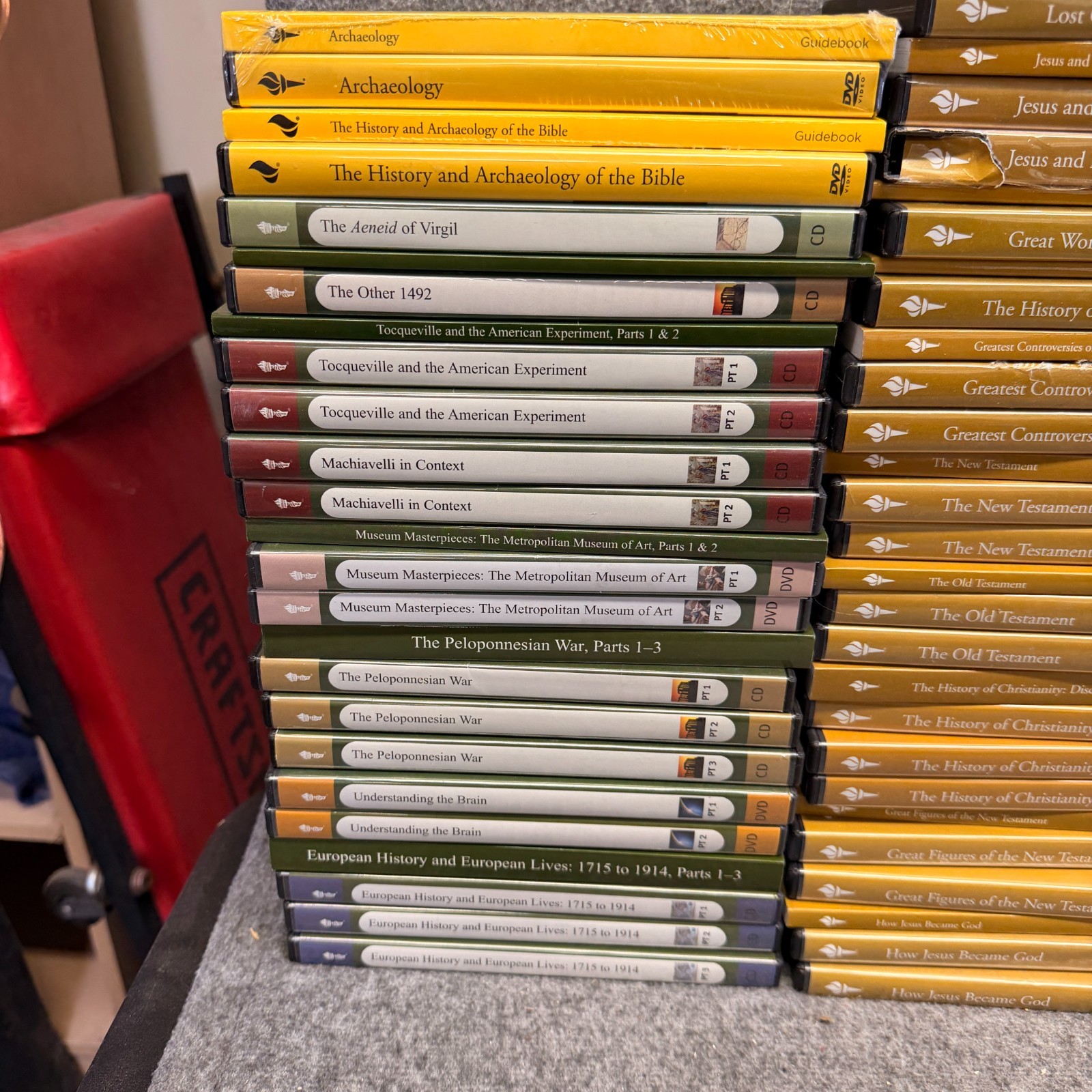 The Teaching Company Lot Of The Great Courses DVD Assorted Full Big Box
