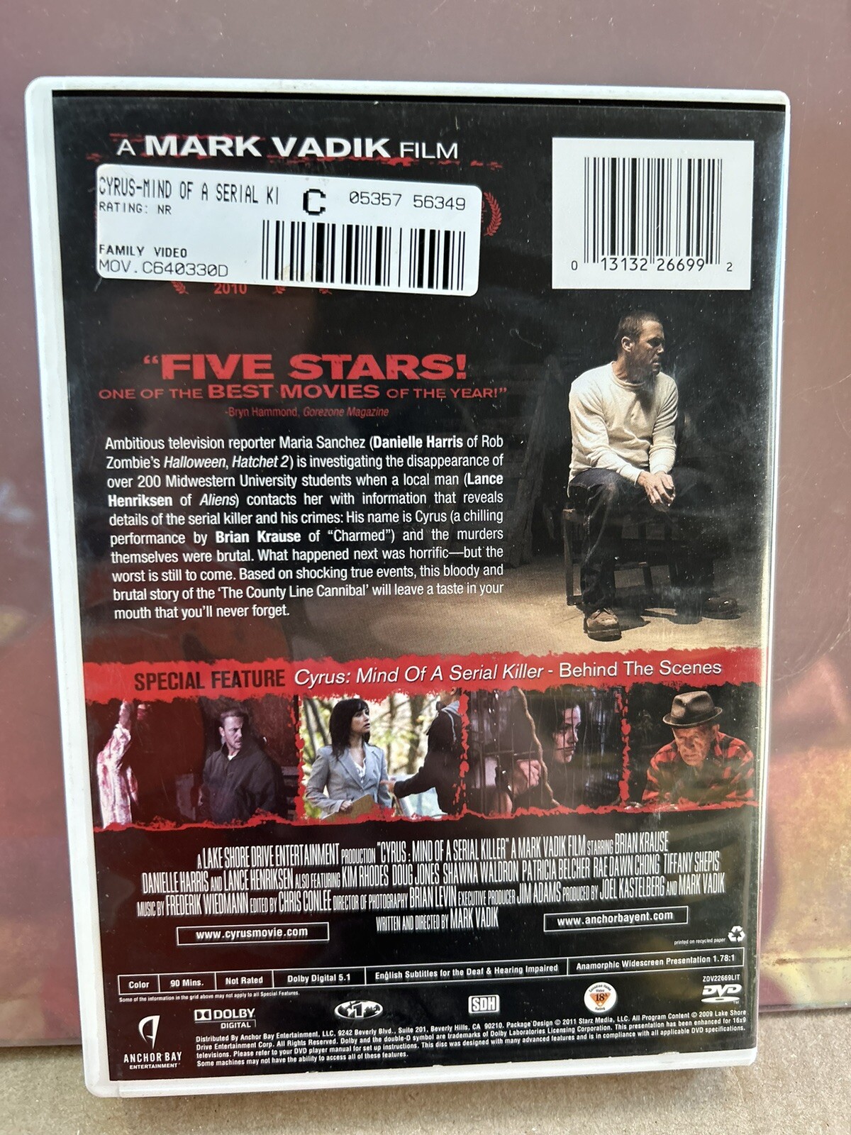 Cyrus: Mind of a Serial Killer (DVD, 2011) Scary Gore Movie Flim