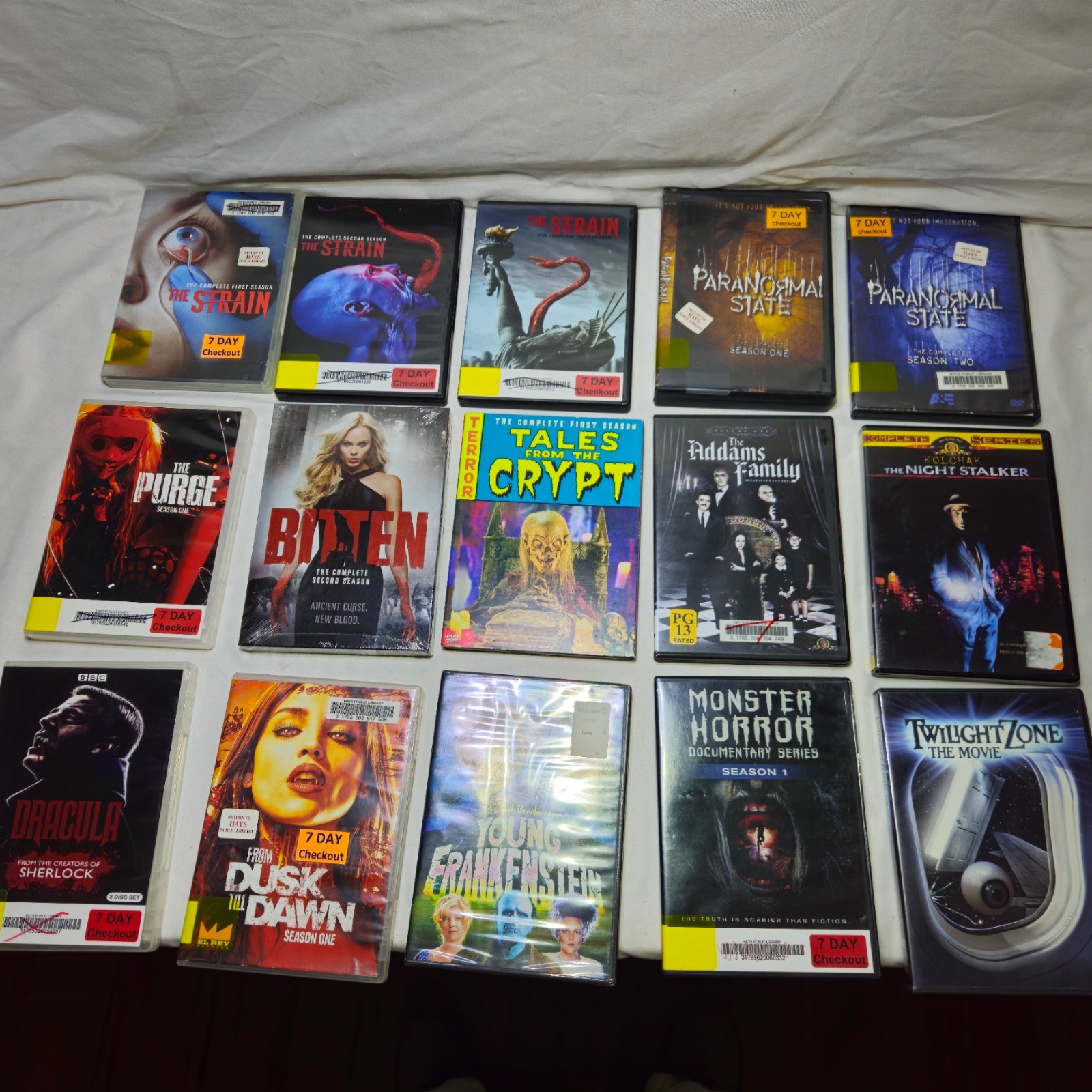 Horror tv & Movie Series Horror Movie lot of 15 DVDs THE STRAIN, PURGE+MORE