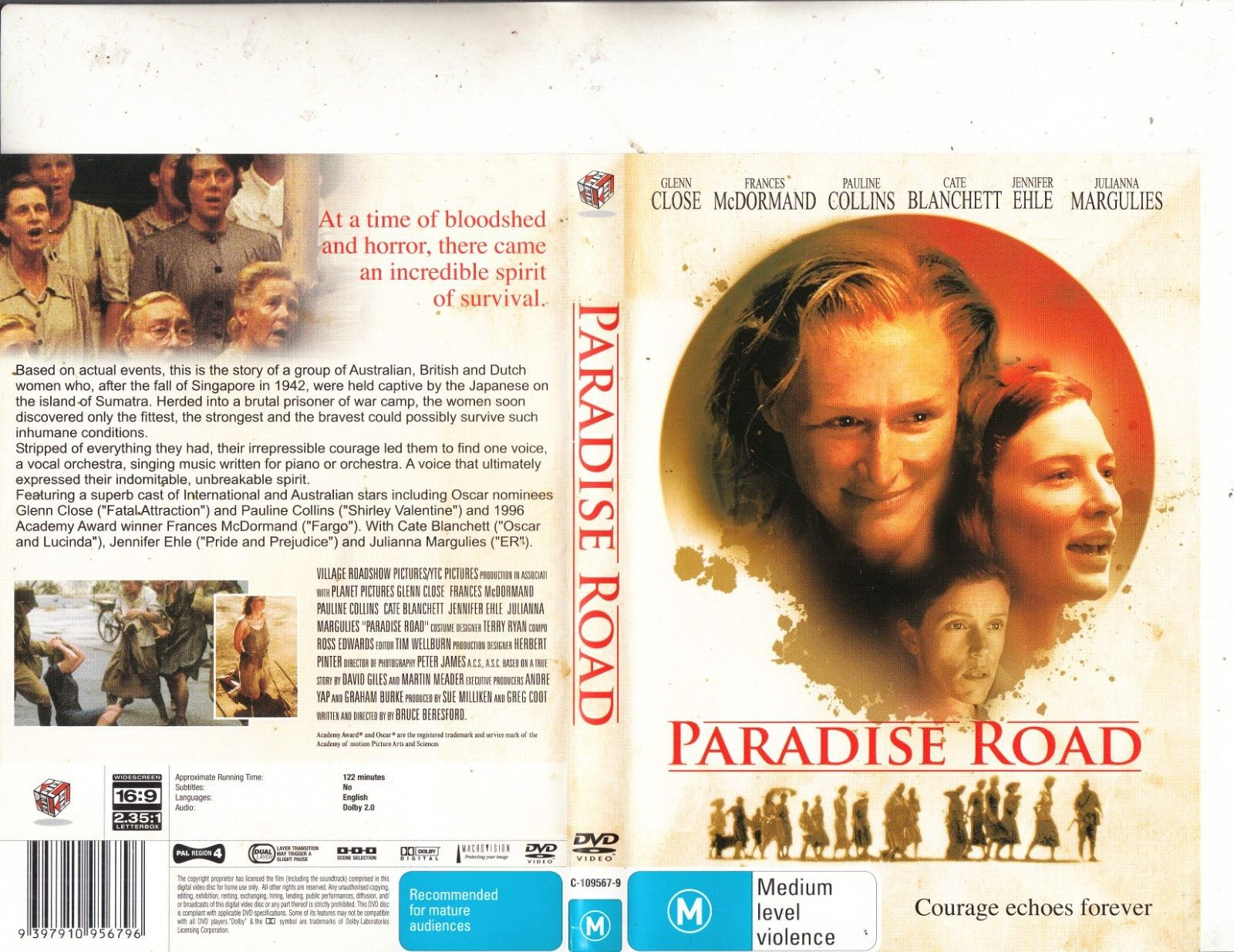 Paradise Road-1997-[Glenn Close]-Village Roadshow Pictures-Movie VRP-DVD