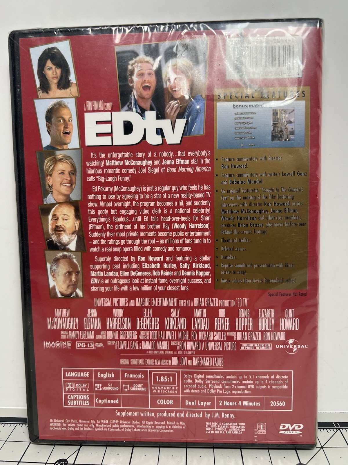 Edtv (DVD, 1999) Matthew Mcconaughey Collectors Edition Previously Viewed Sealed