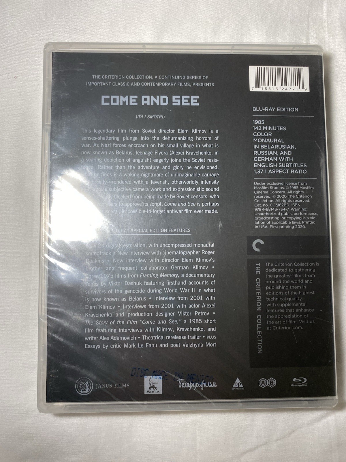 Come and See (Criterion Collection) (DVD, 1985)