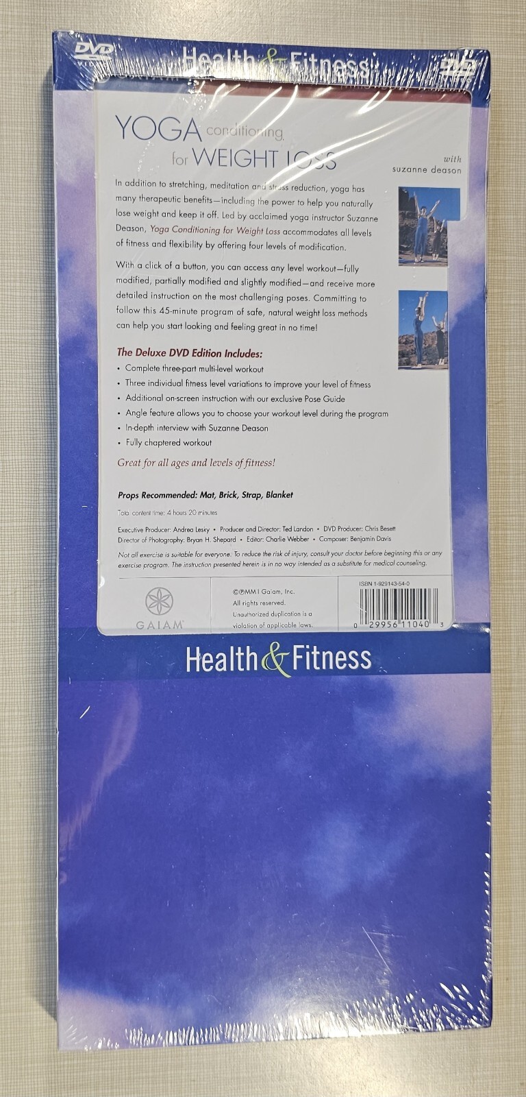 GAIAM Yoga Conditioning for Weight Loss Program DVD with Suzanne Deason 4 hrs
