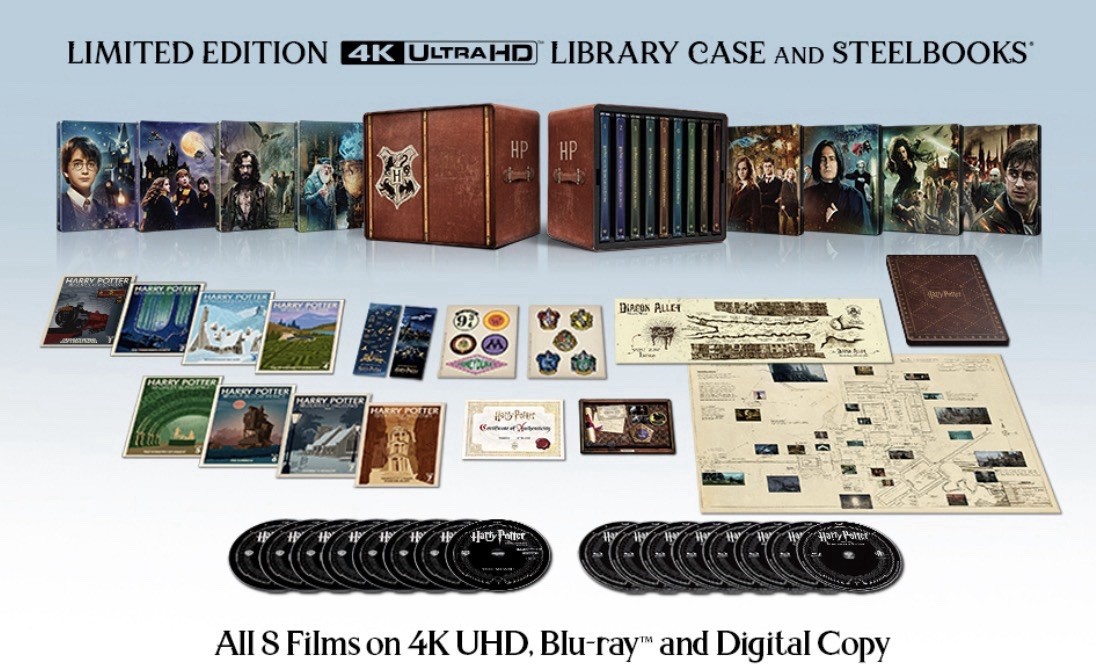 Harry Potter: 4k Ultra HD Blu-Ray Steelbook Complete 8-Film Movie pre sale