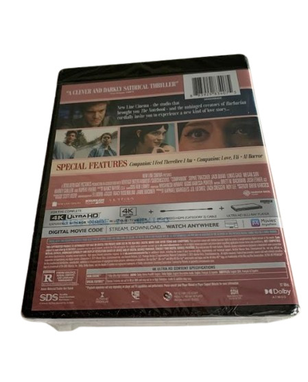 Companion 4K UHD Blu-ray Sophia Thatcher Jack Quaid Harvey Guillén Megan Suri