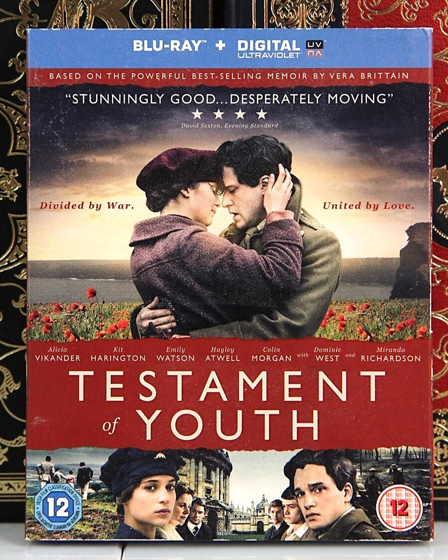 TESAMENT OF YOUTH Alicia Vikander BLU-RAY w SLIPCOVER🌟REGION 2 UK🌟 SHIPS BOXED