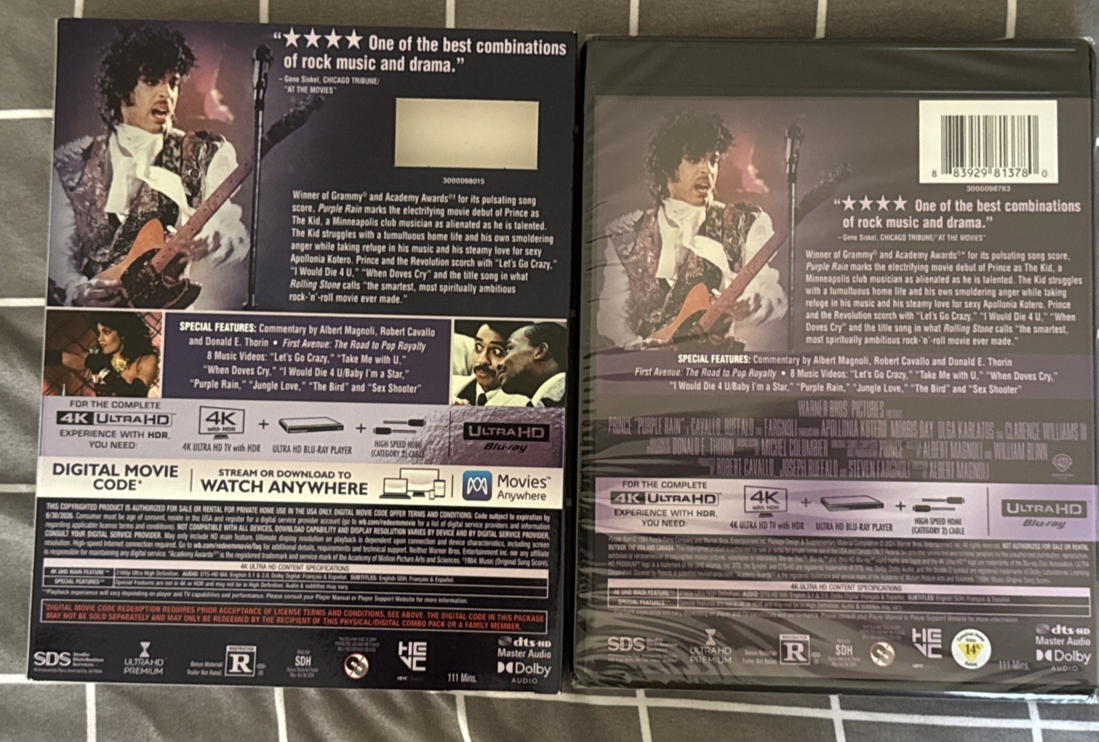 Purple Rain 4K UHD & Slipcover *READ* Prince Morris Day And The Time