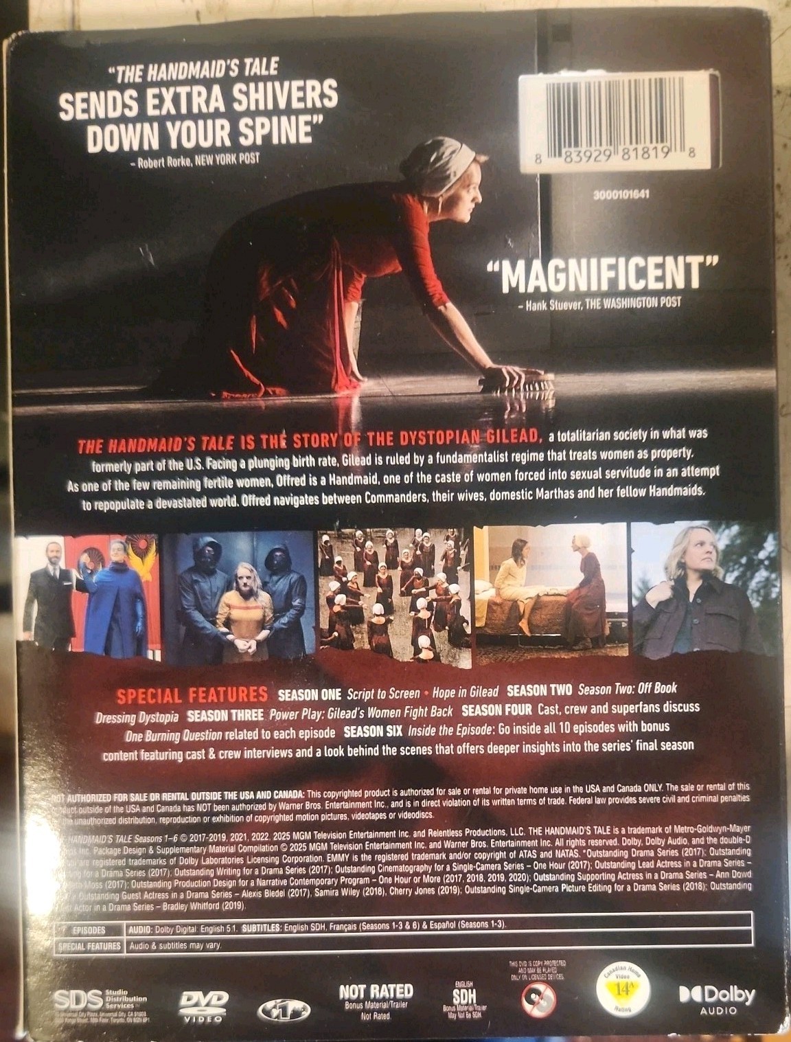 The Handmaid’s Tale TV Series Complete Seasons 1-6 ( DVD 20 Disc Set ) New USA