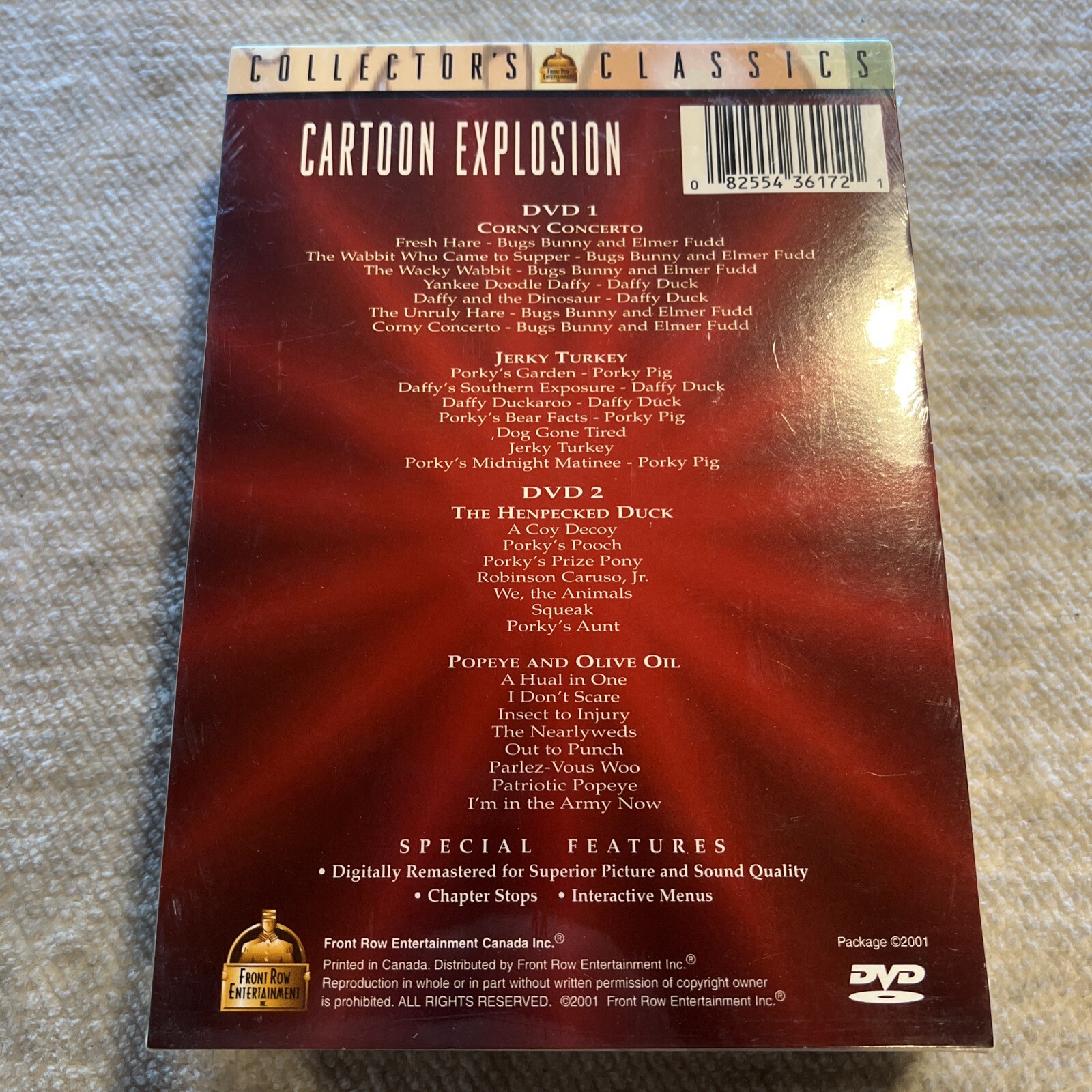 Cartoon Explosion 2 DVD Classic 4 Hrs Of Classic Animation- Digitally Remastered