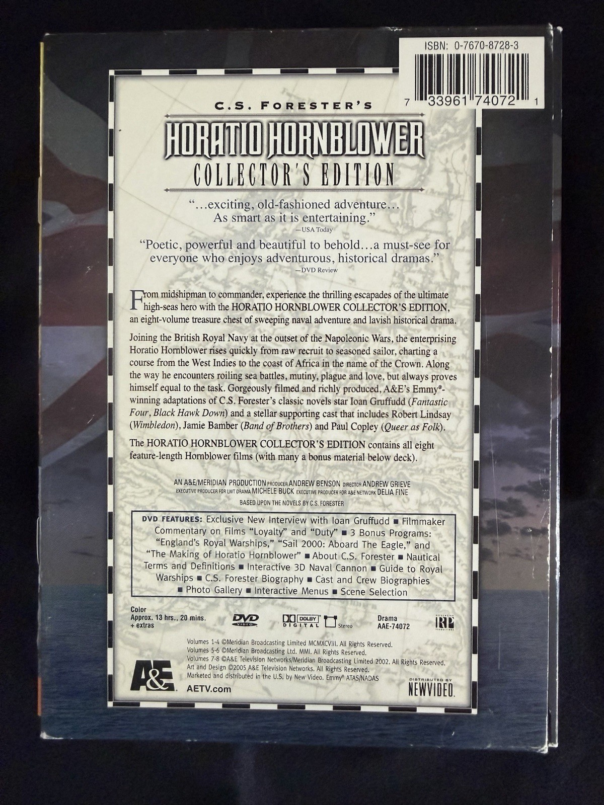 Horatio Hornblower Complete Adventures 2002 DVD, 8-Disc Set Many Bonus Features