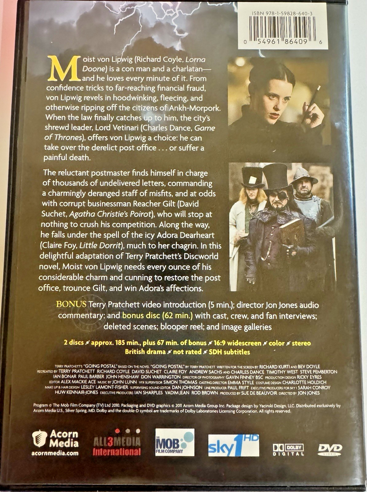 TERRY PRATCHETT’S: GOING POSTAL (DVD) – 2 DISCS – VERY GOOD CONDITION