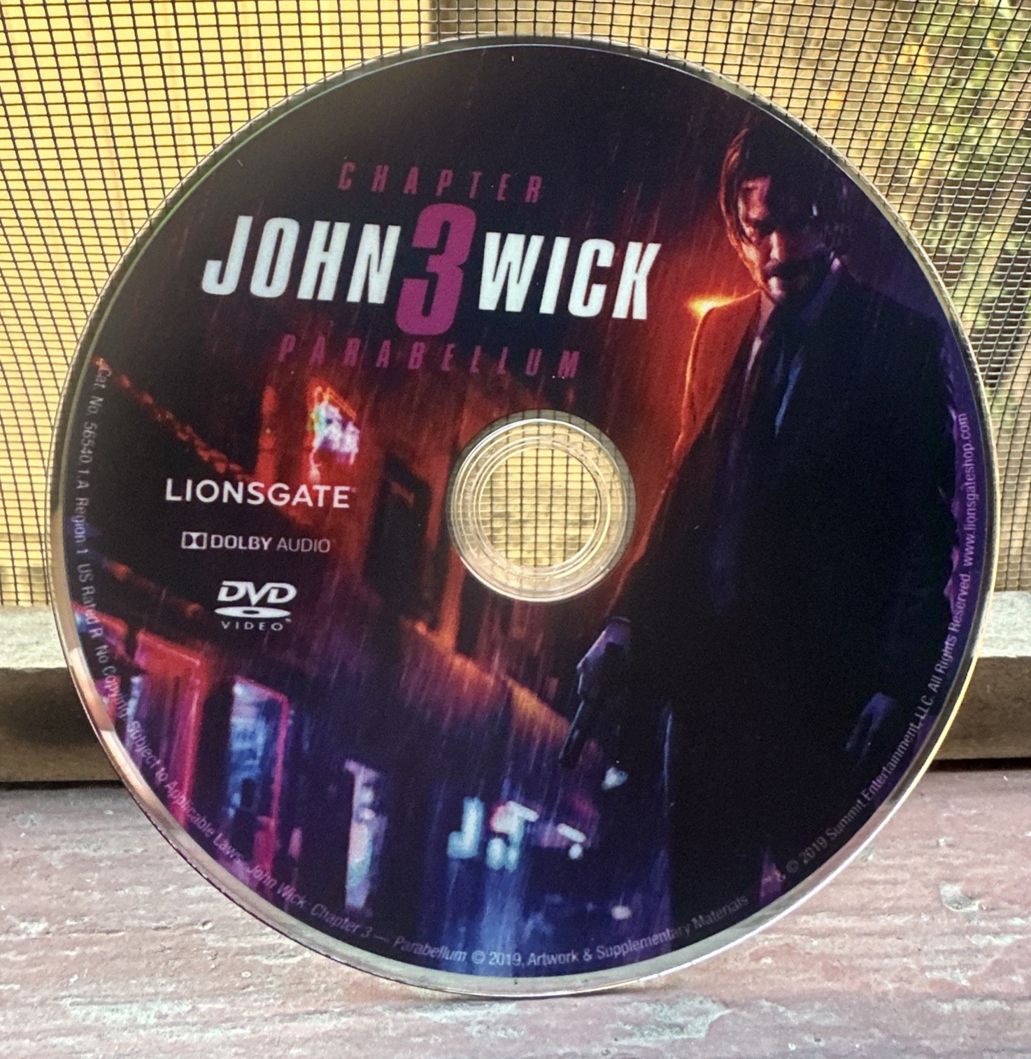 John Wick: Chapter 3–PARABELLUM DVD Disc Only Keanu Reeves John Wick