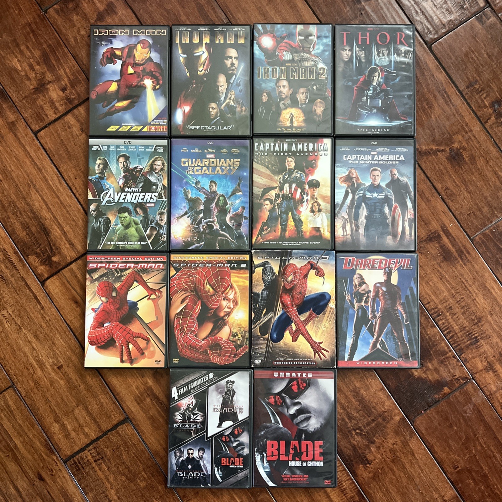 Marvel 14 DVD Lot Spider-Man Iron Man Avengers Blade CapAm Thor
