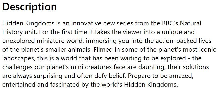 BBC Earth: Hidden Kingdoms Mini-Series (Blu-ray,2014) Stephen Fry,BRAND NEW!