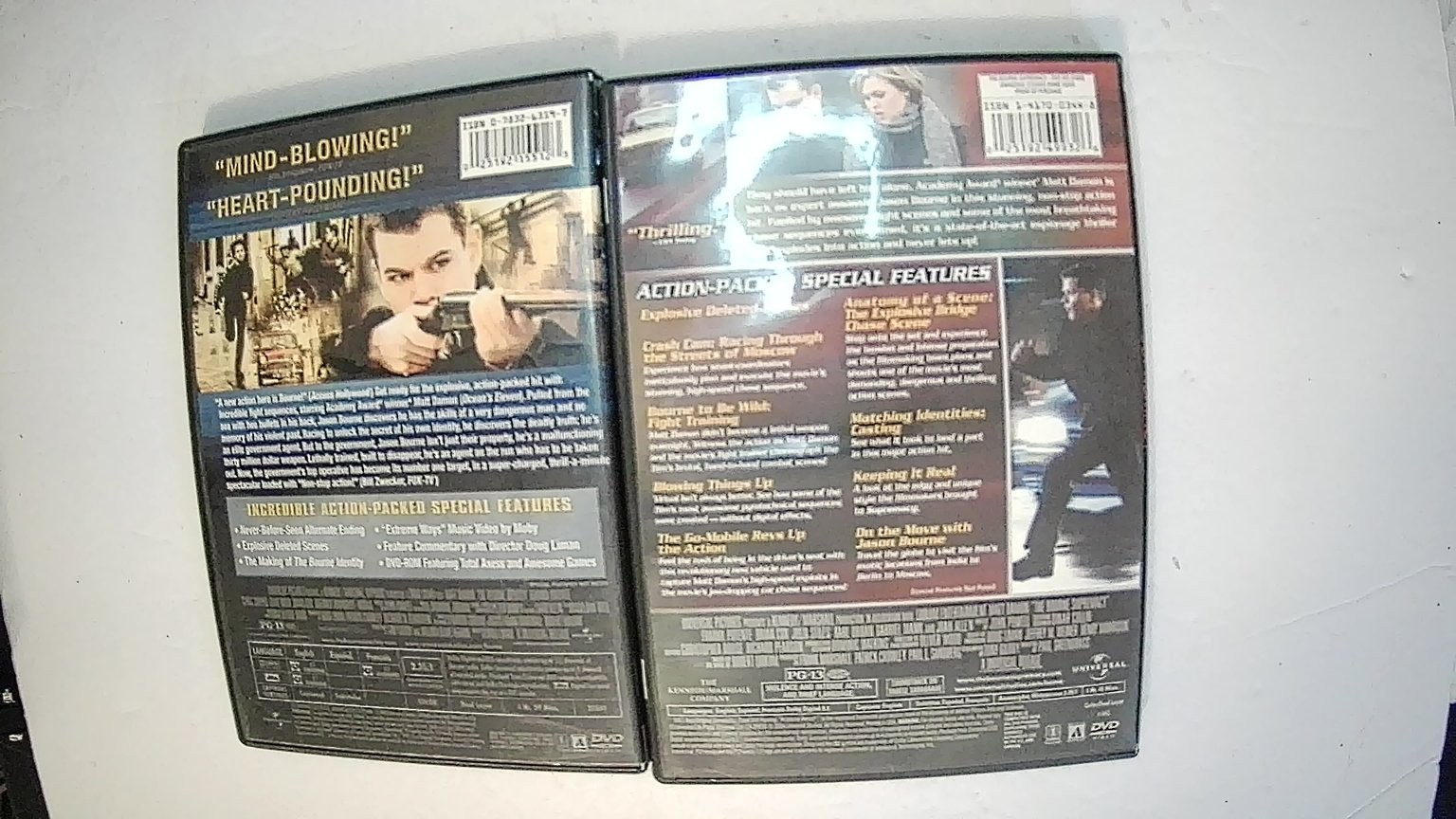 The Bourne Identity & Supremacy DVD Matt Damon Director Doug Liman Action