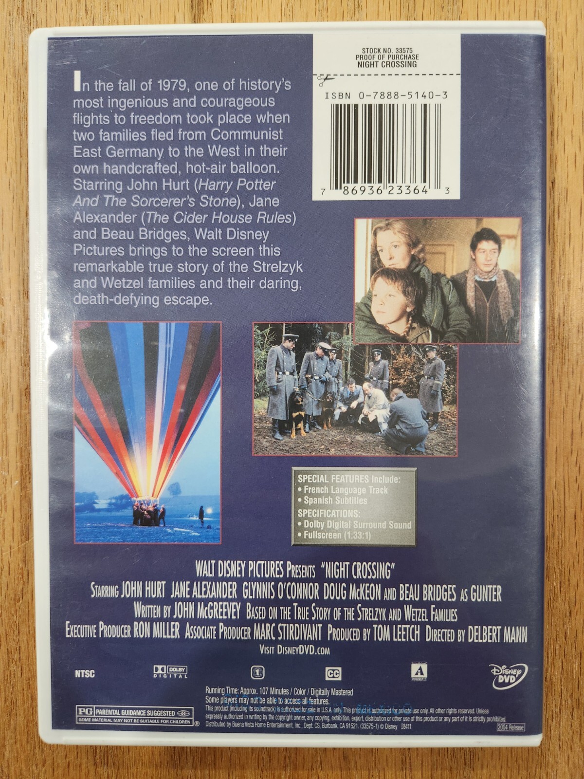 Night Crossing – John Hurt, Beau Bridges, Jane Alexander (Disney DVD, 1981)