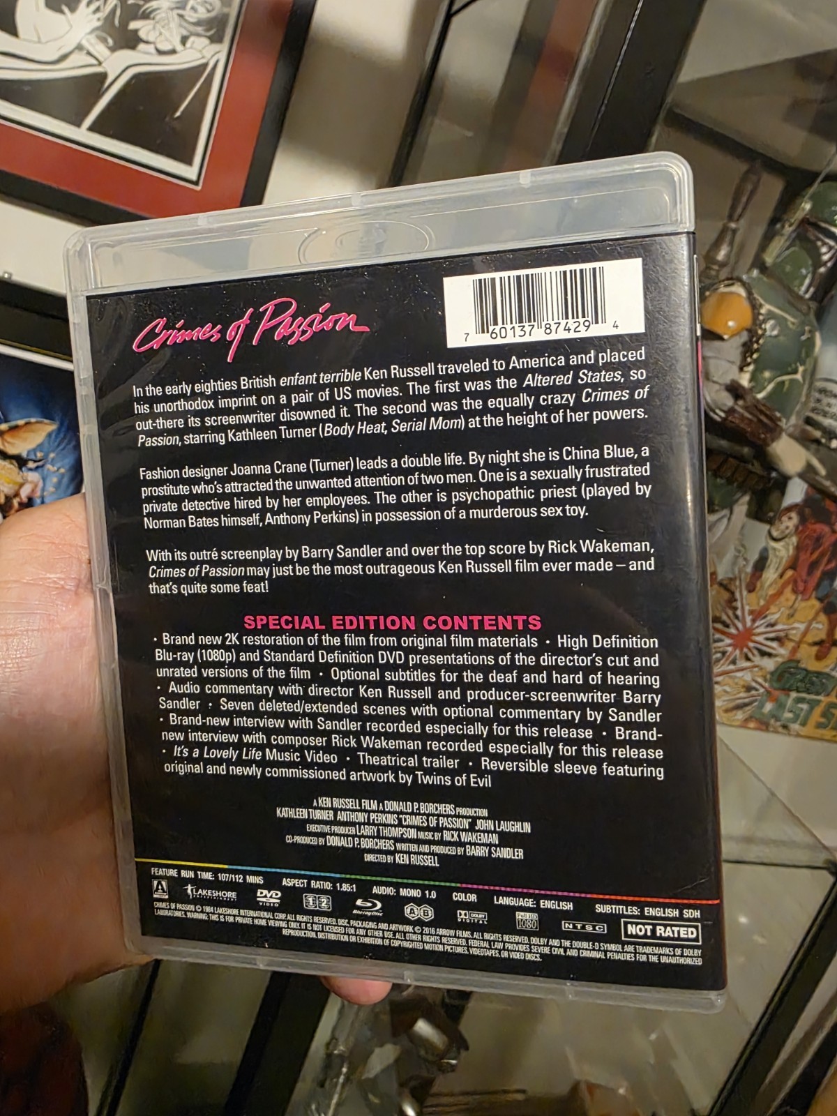 CRIMES OF PASSION Blu-ray 1984 Arrow Video UK Unrated & Director’s Cut Film