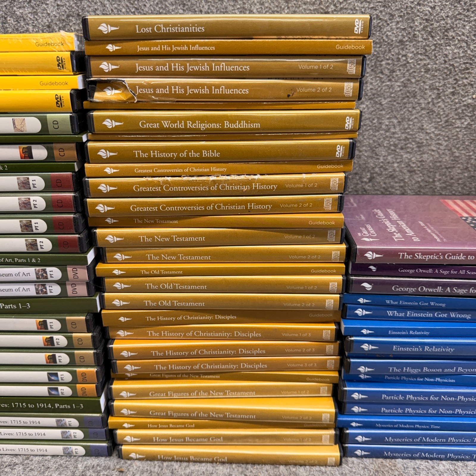 The Teaching Company Lot Of The Great Courses DVD Assorted Full Big Box