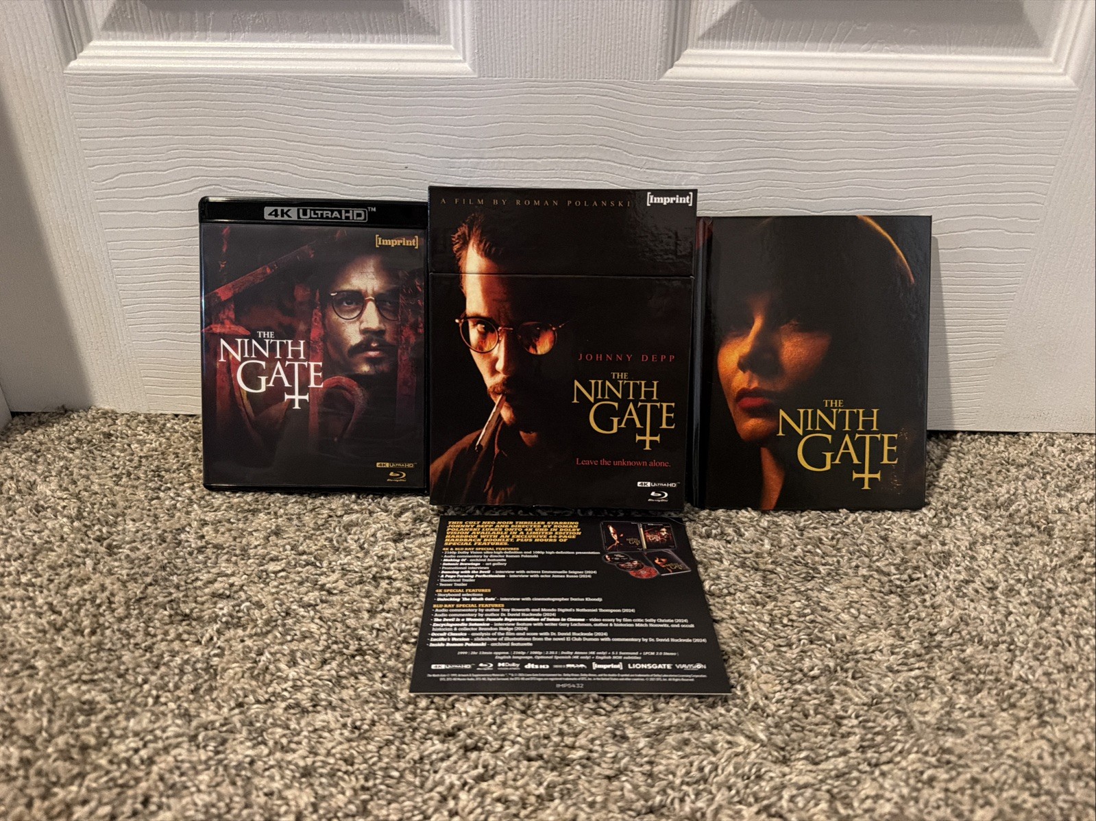 The Ninth Gate 4K UHD & Bluray Limited Edition Box Set Imprint Films Johnny Depp