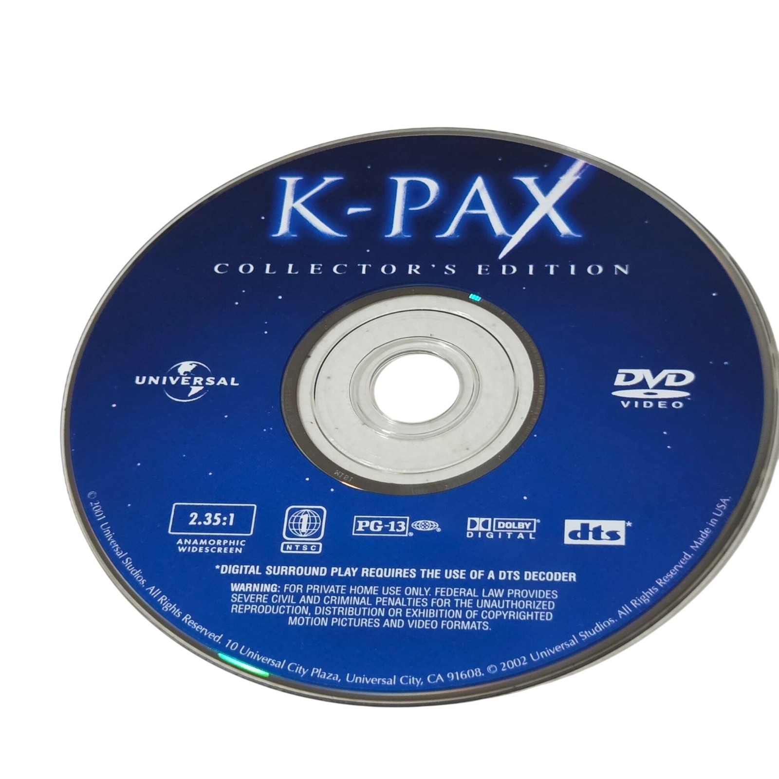 K-PAX DVD Collectors Edition Kevin Spacey Jeff Bridges Science Fiction 2002