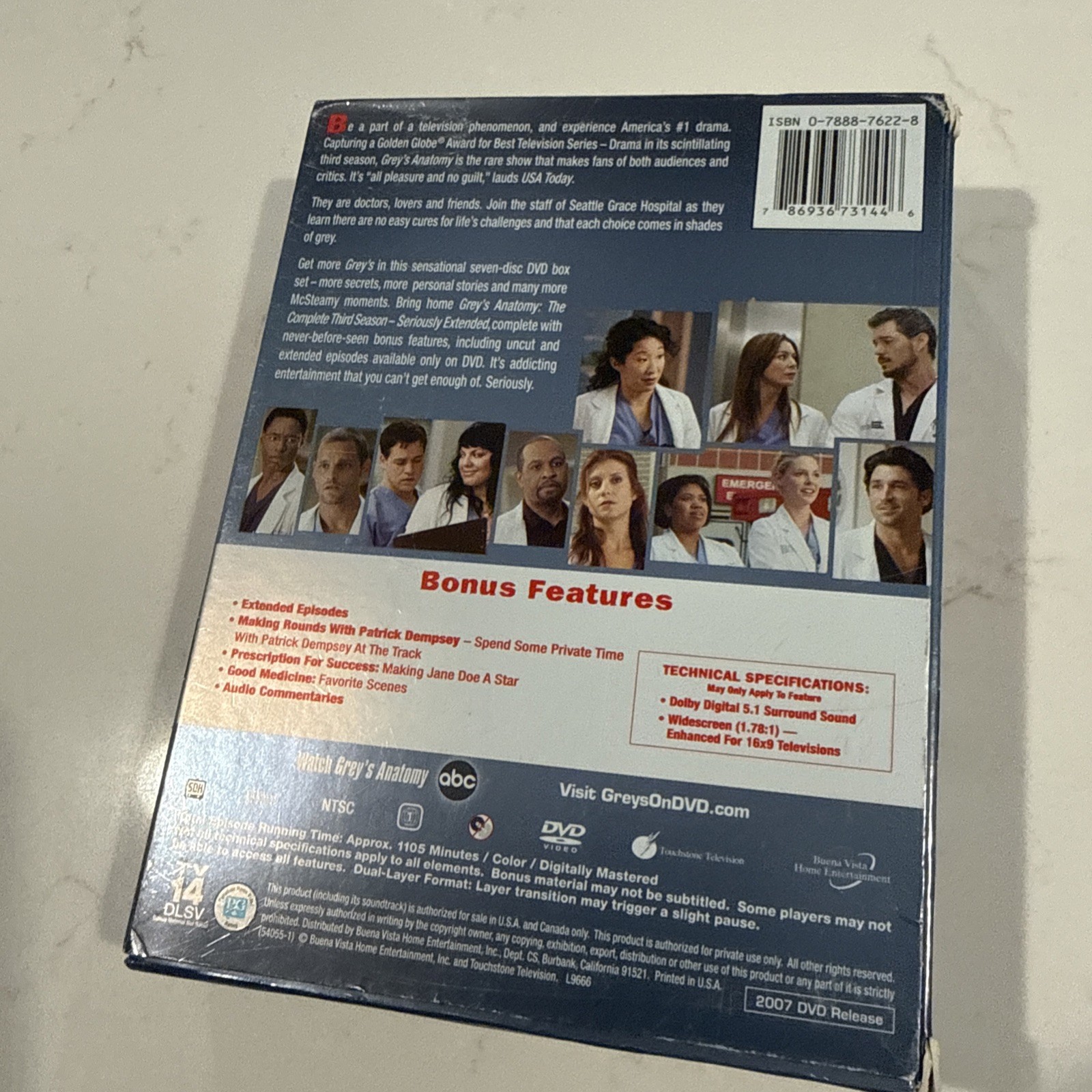 Greys Anatomy Seasons 1-3 1 2 3 DVD, 2006 TV Series Show Medical Drama McDreamy