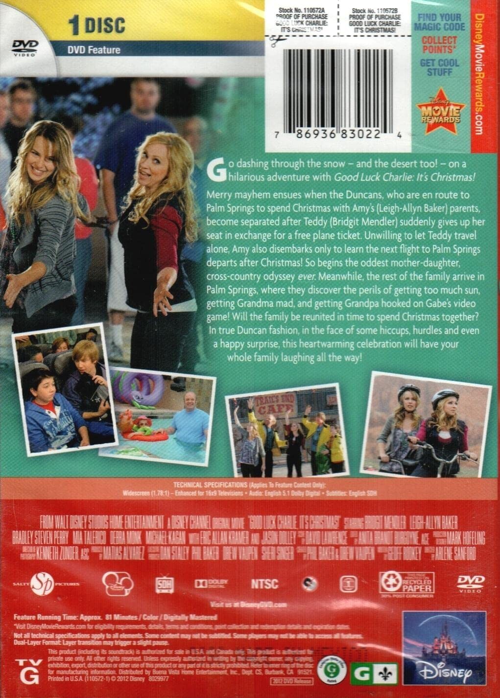 Good Luck Charlie, Its Christmas (DVD, 2012) New, from Disney Studios