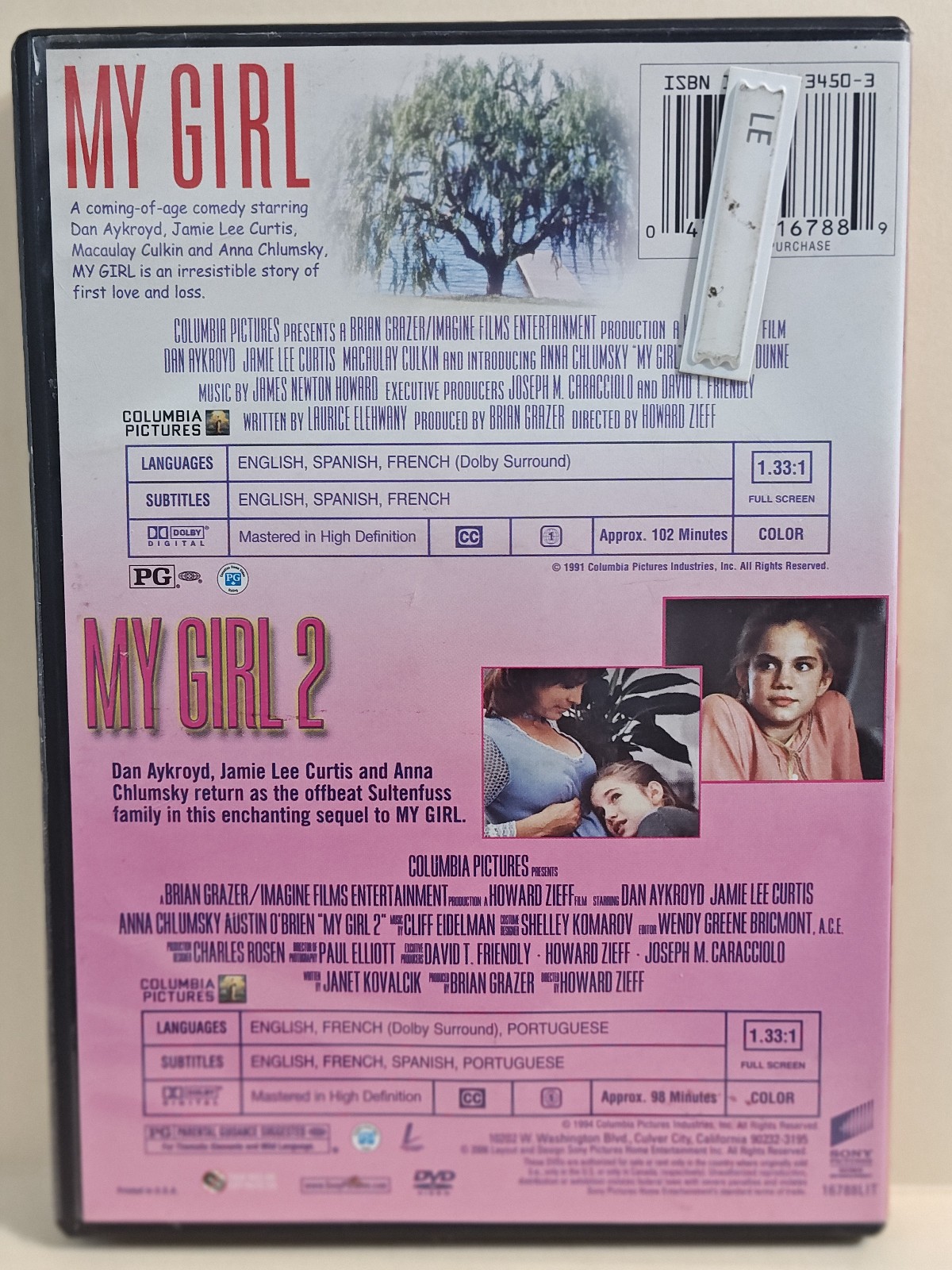 My Girl / My Girl 2 Double Feature DVD Culkin / Chlumsky Family Drama – Good