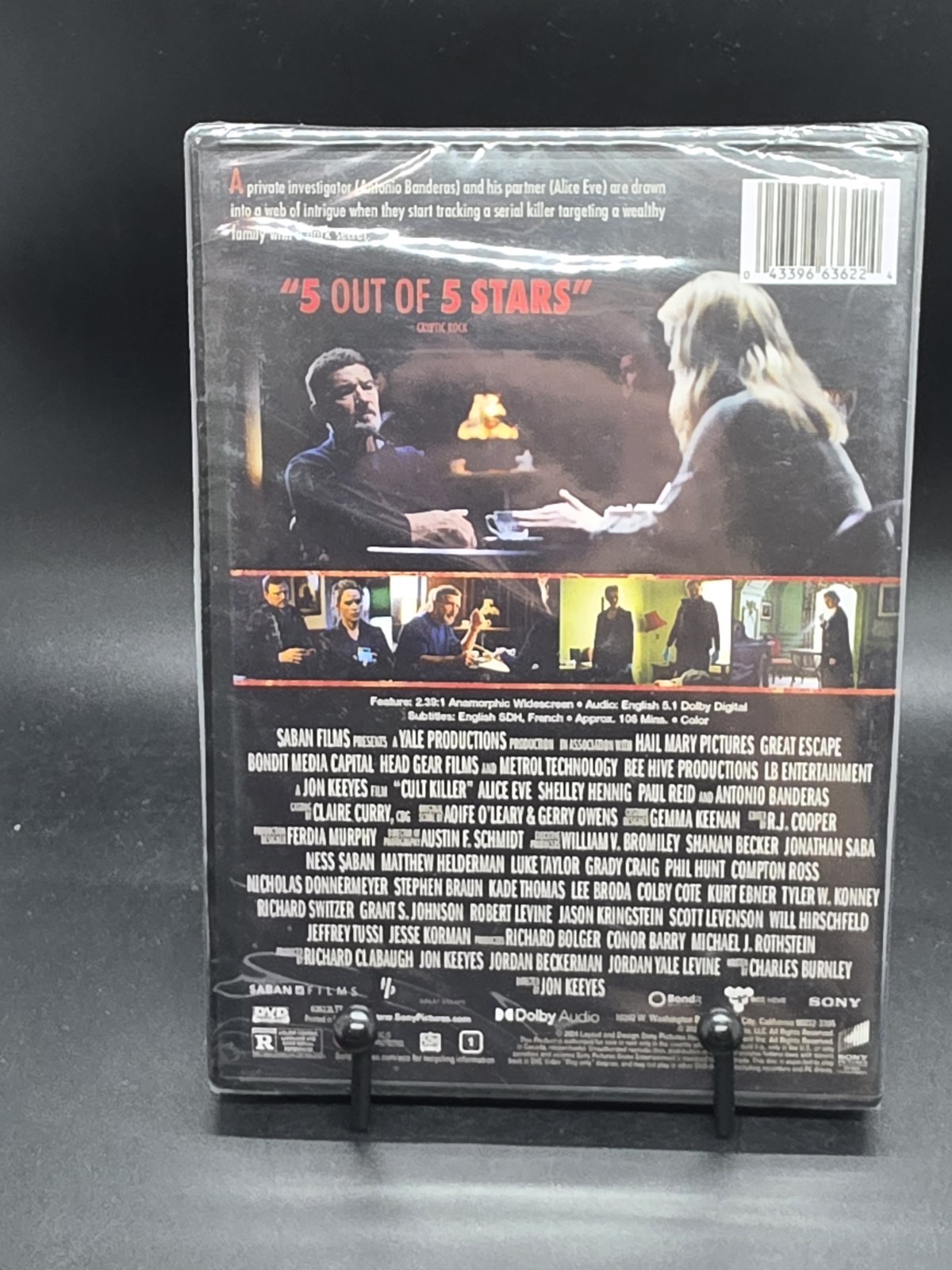 Cult Killer (DVD Widescreen) New Sealed Alice Eve Antonio Banderas