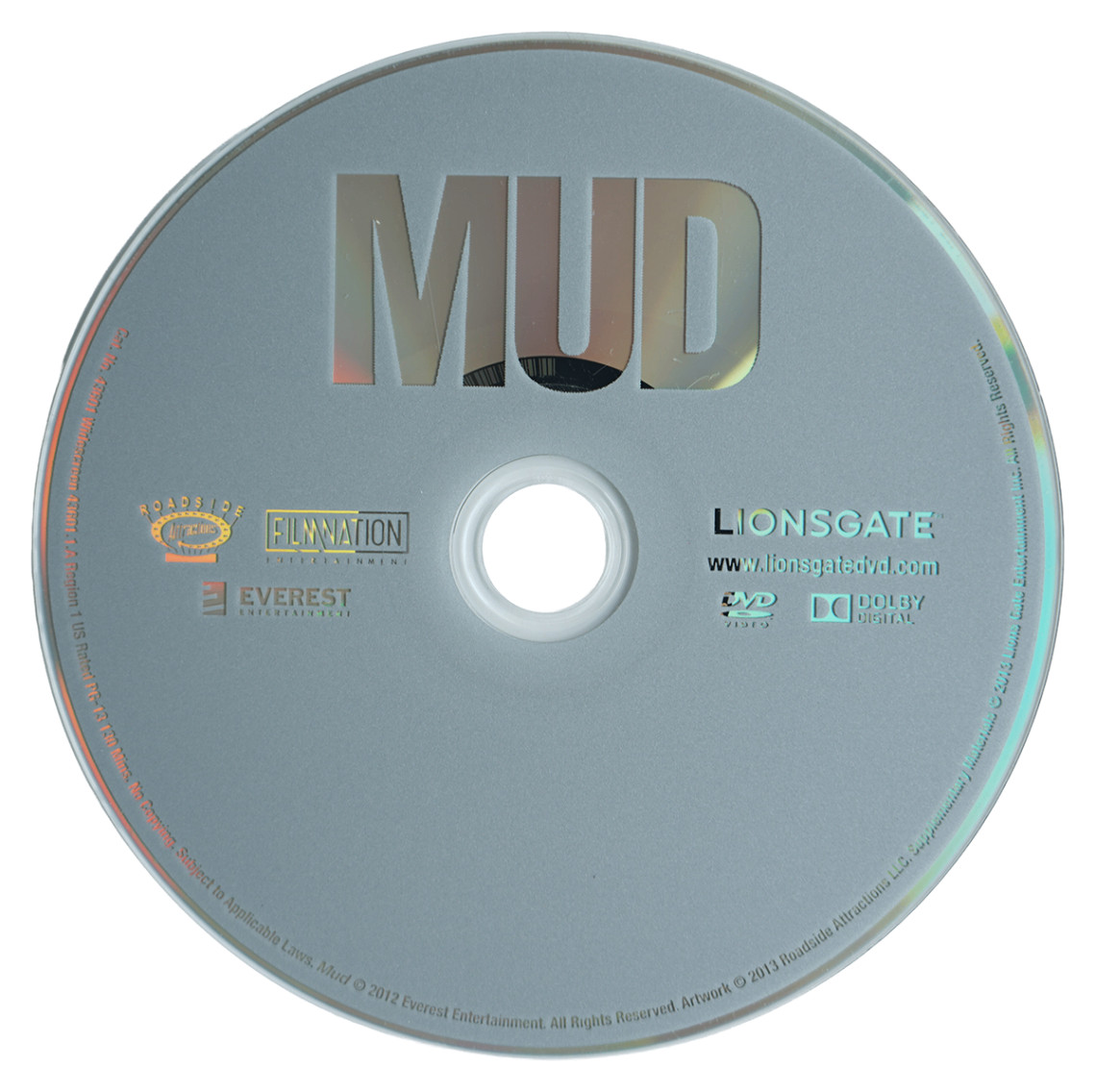 MUD DVD 2013 Matthew McConaughey Jeff Nichols Drama Lionsgate Region 1